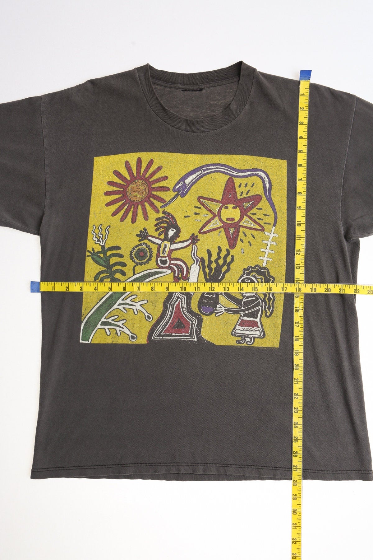 Midnight Oil Earth and Sun and Moon Black Graphic Shirt