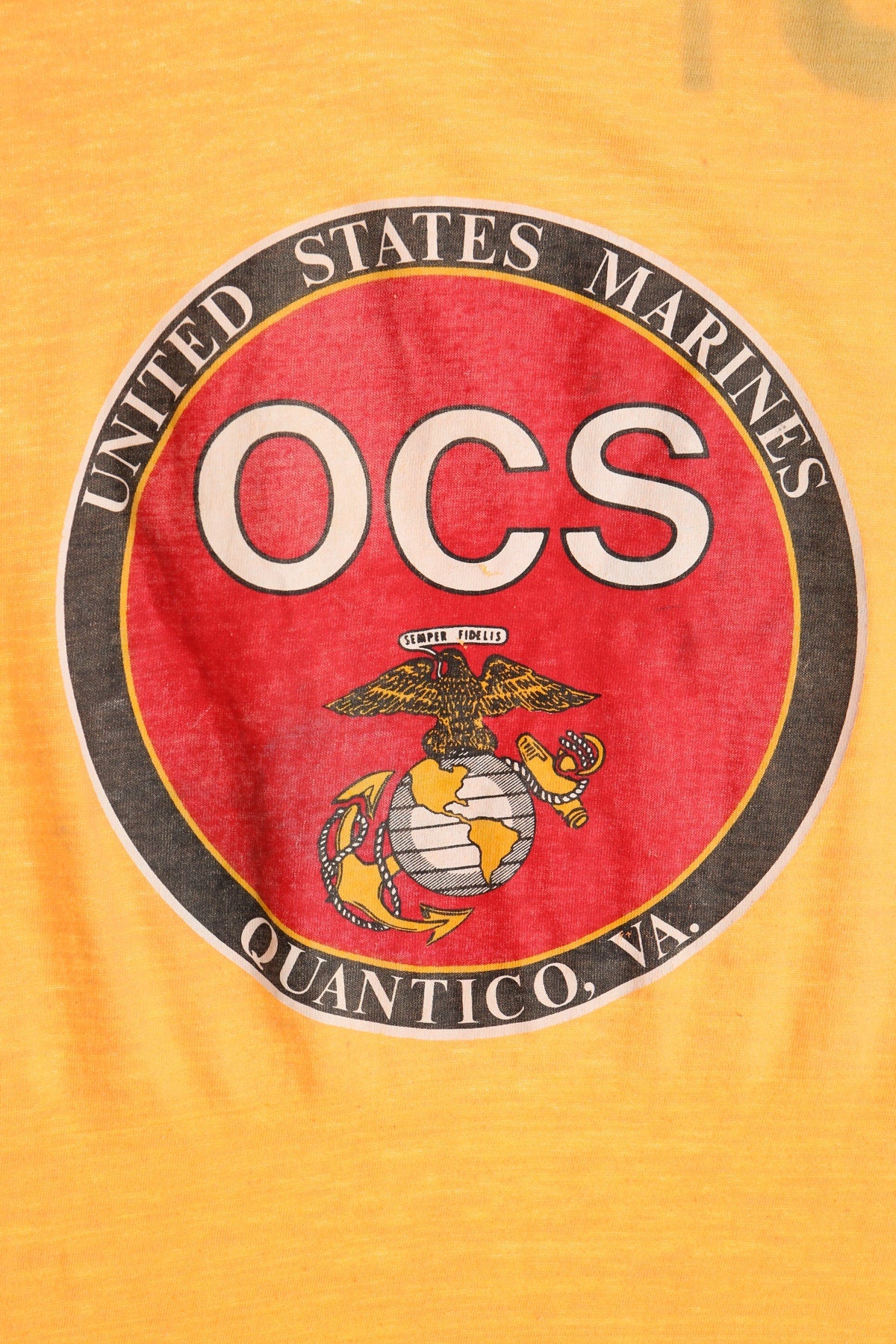 Vintage Military Yellow Graphic T-shirt