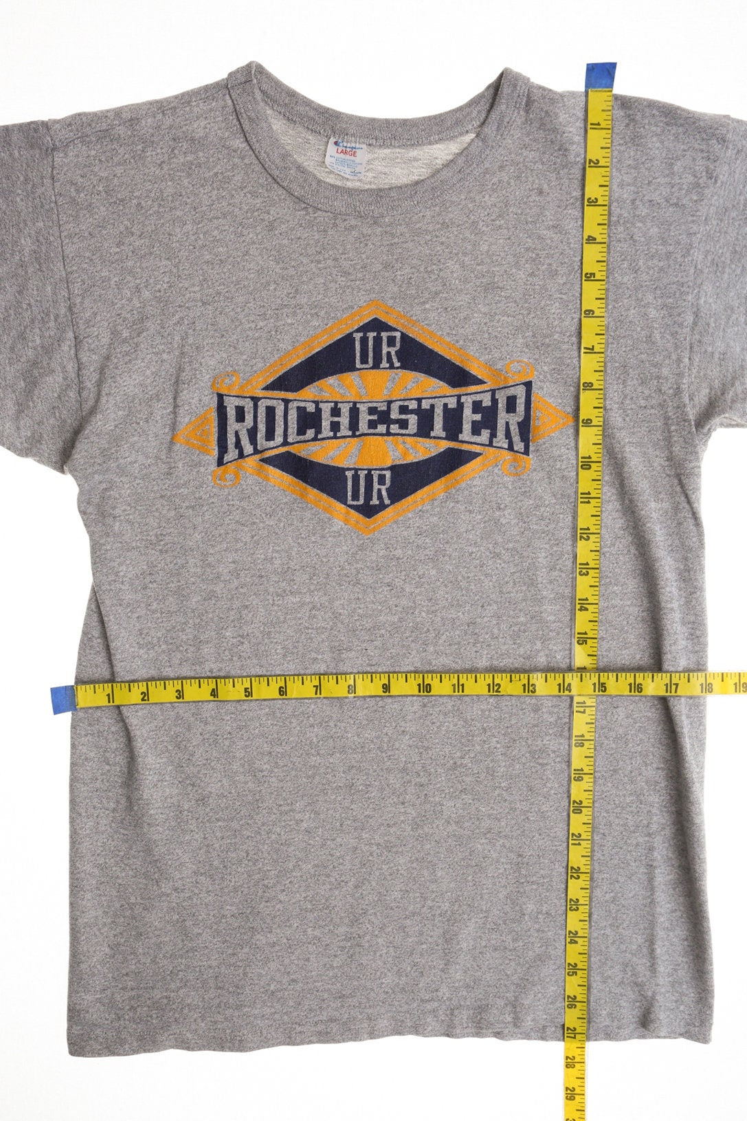 UR Rochester Vintage Champion Gray Graphic Shirt