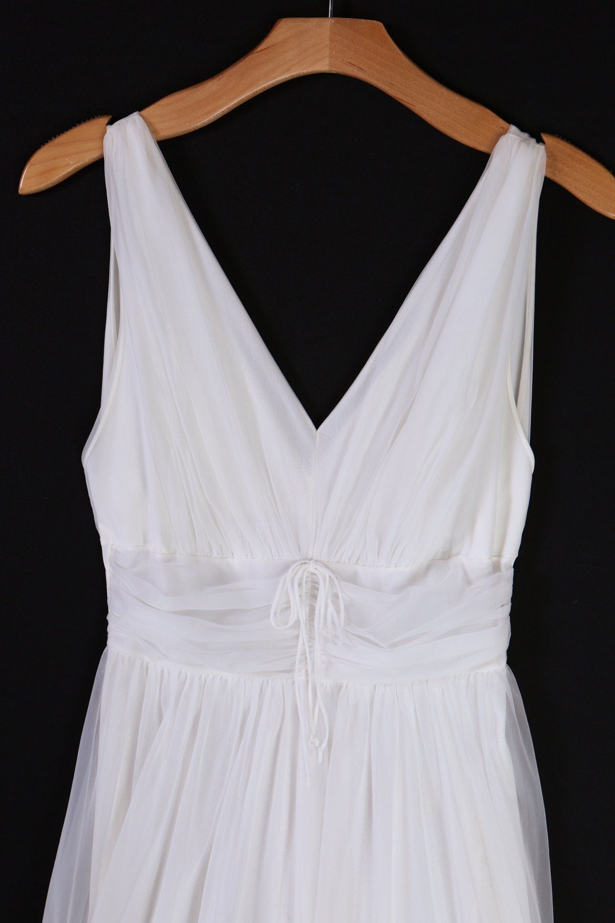 Vintage White Slip Poly Nightgown Dress