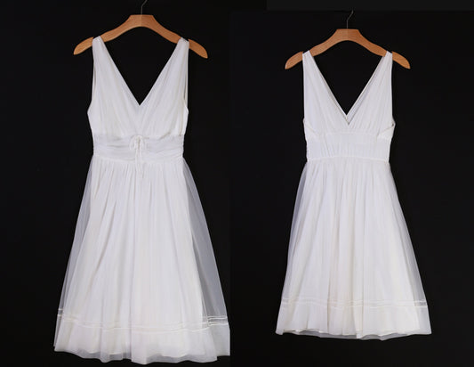 Vintage White Slip Poly Nightgown Dress
