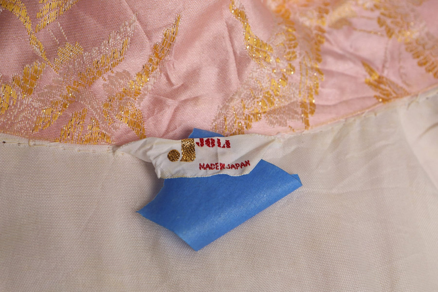 Pink Night Robe Sleeveless Golden Embroidered Birds