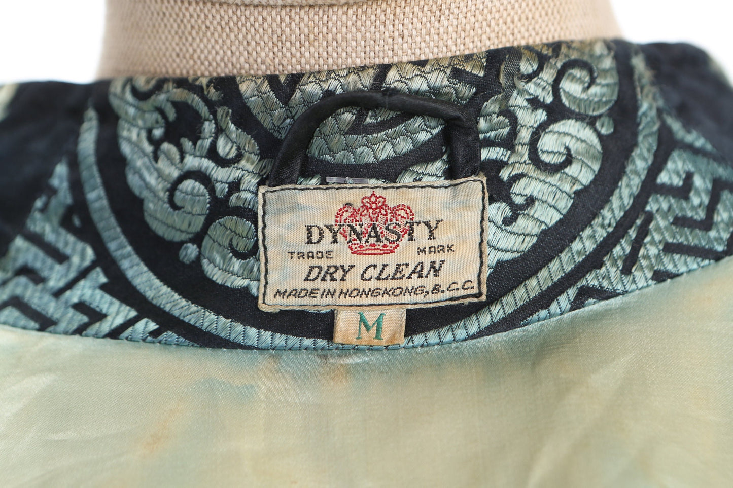 Vintage Black Cheongsam Brocade Dress