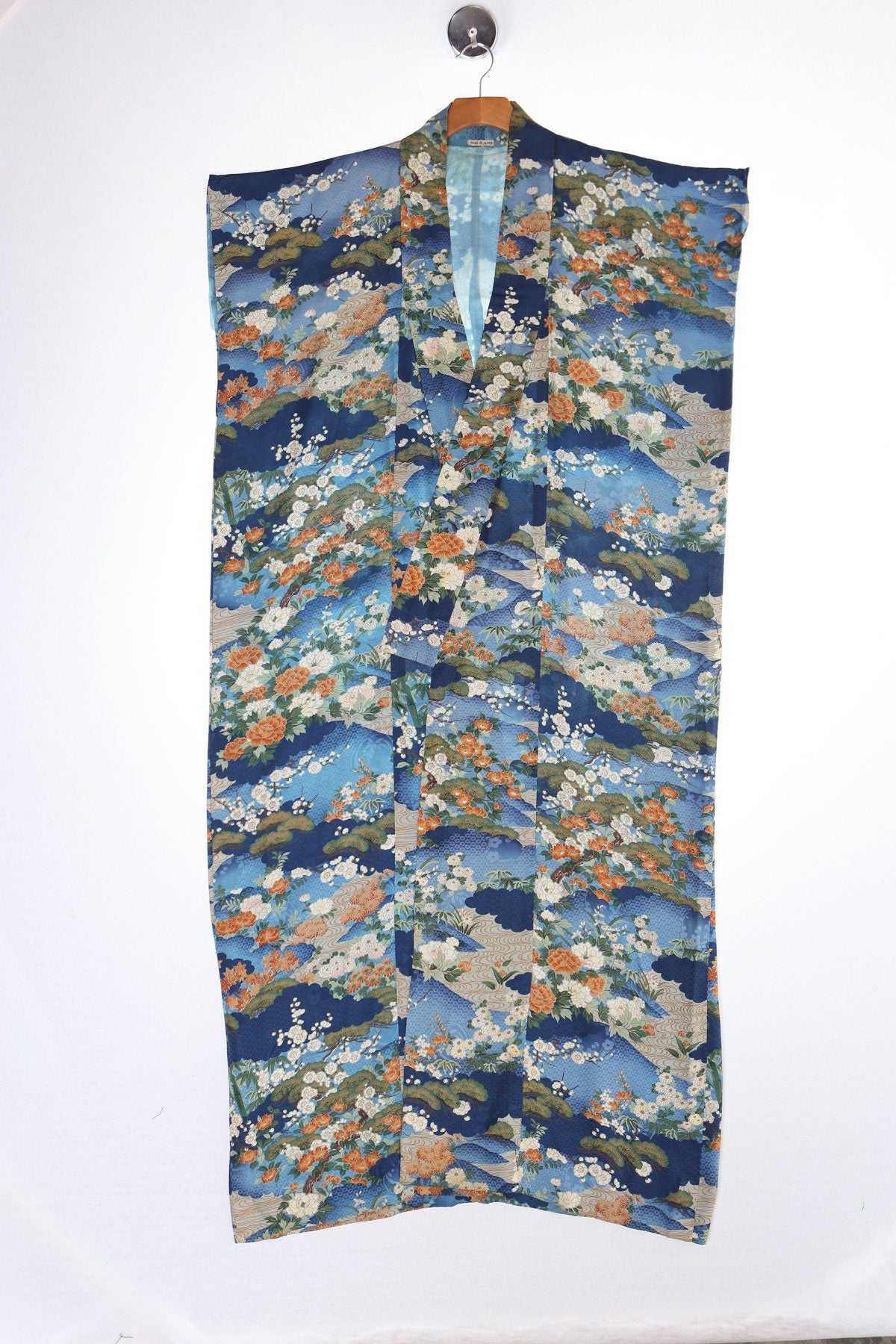 Kimono Robe - Blue Floral Print