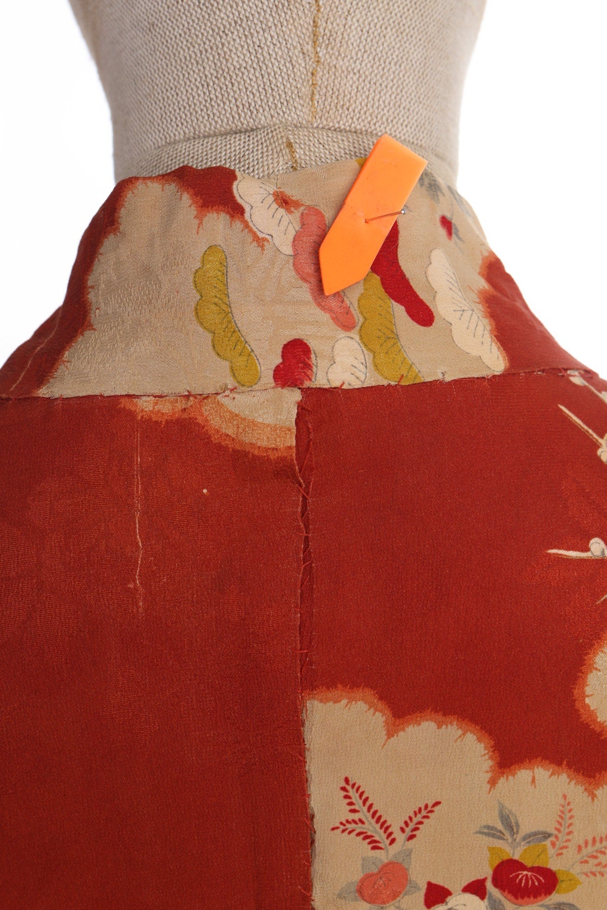 Kimono Robe - Orange Floral Print