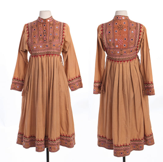 Vintage Indian Dress - Embroidered Dress
