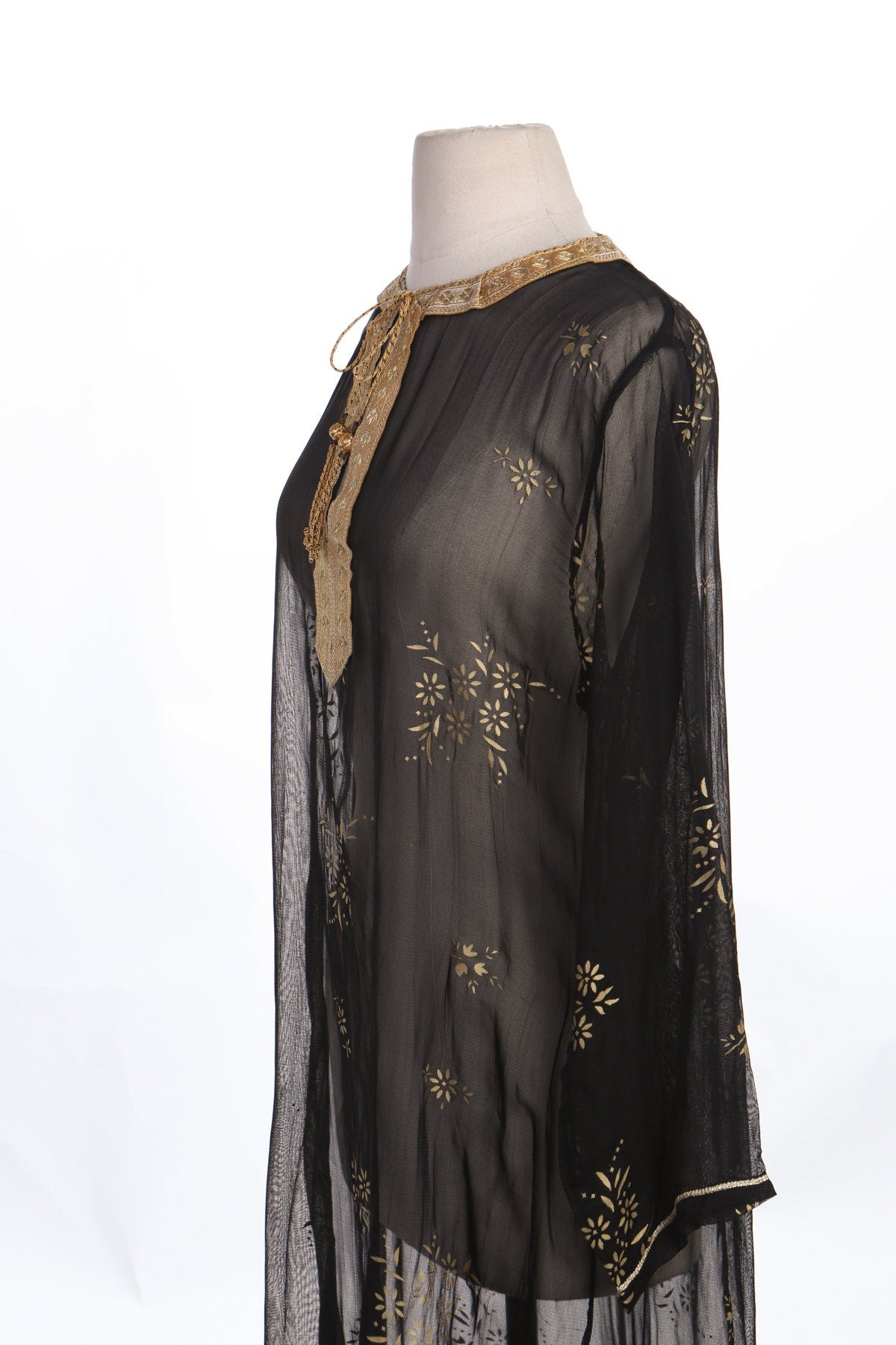 Women Black Sheer Indian Dress
