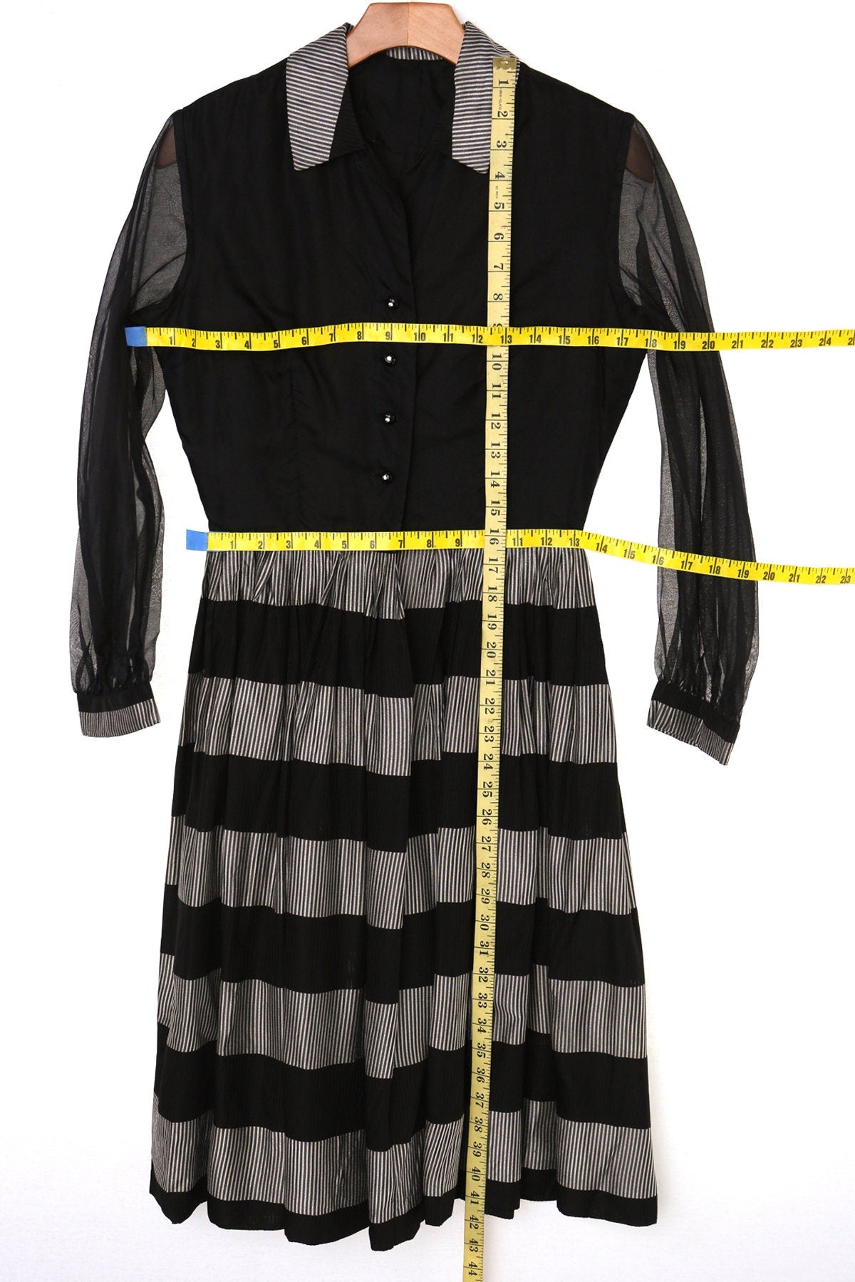 50's Women Black Evening Dress