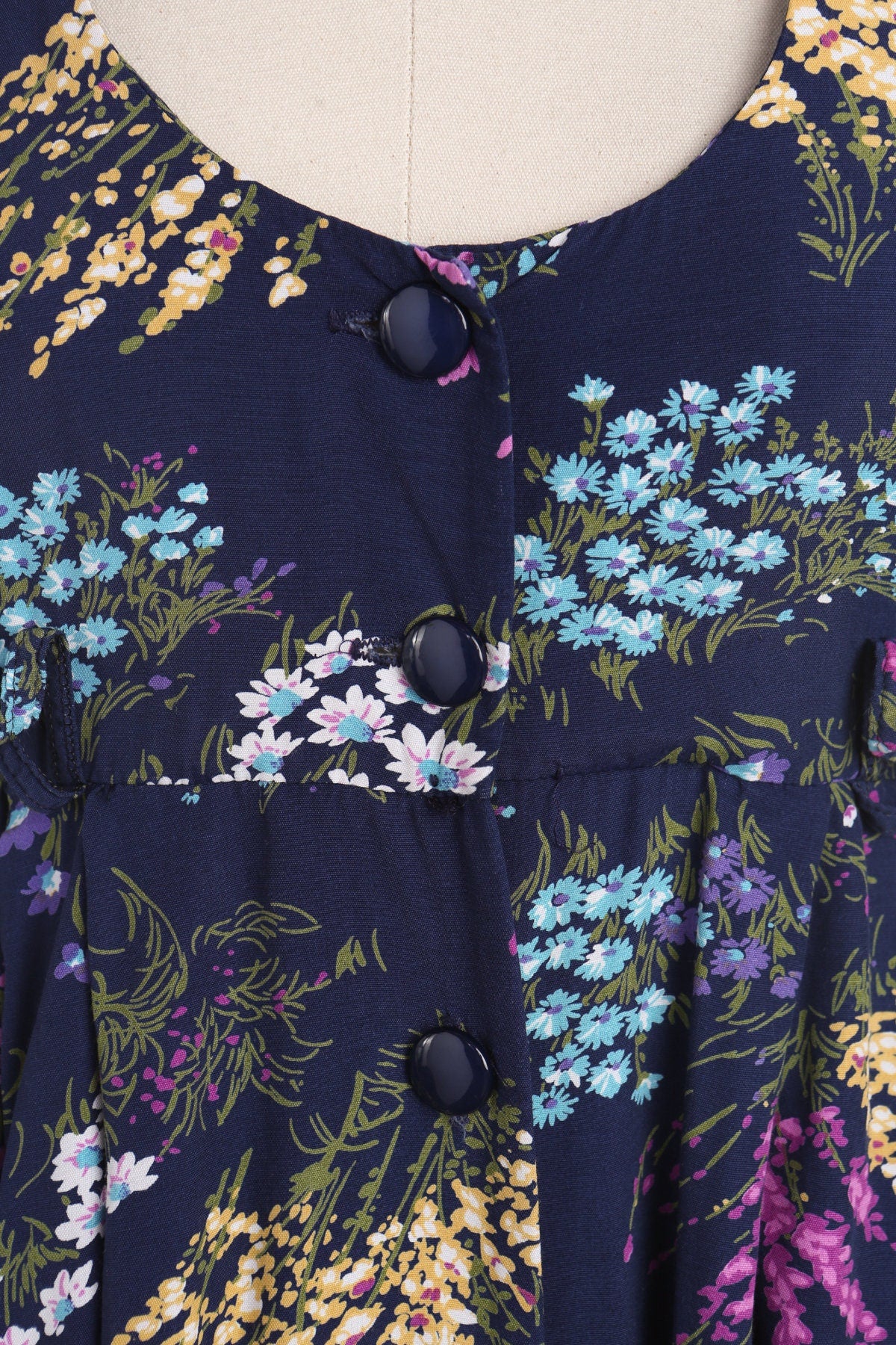 Women Floral Print Blue Summer Dress