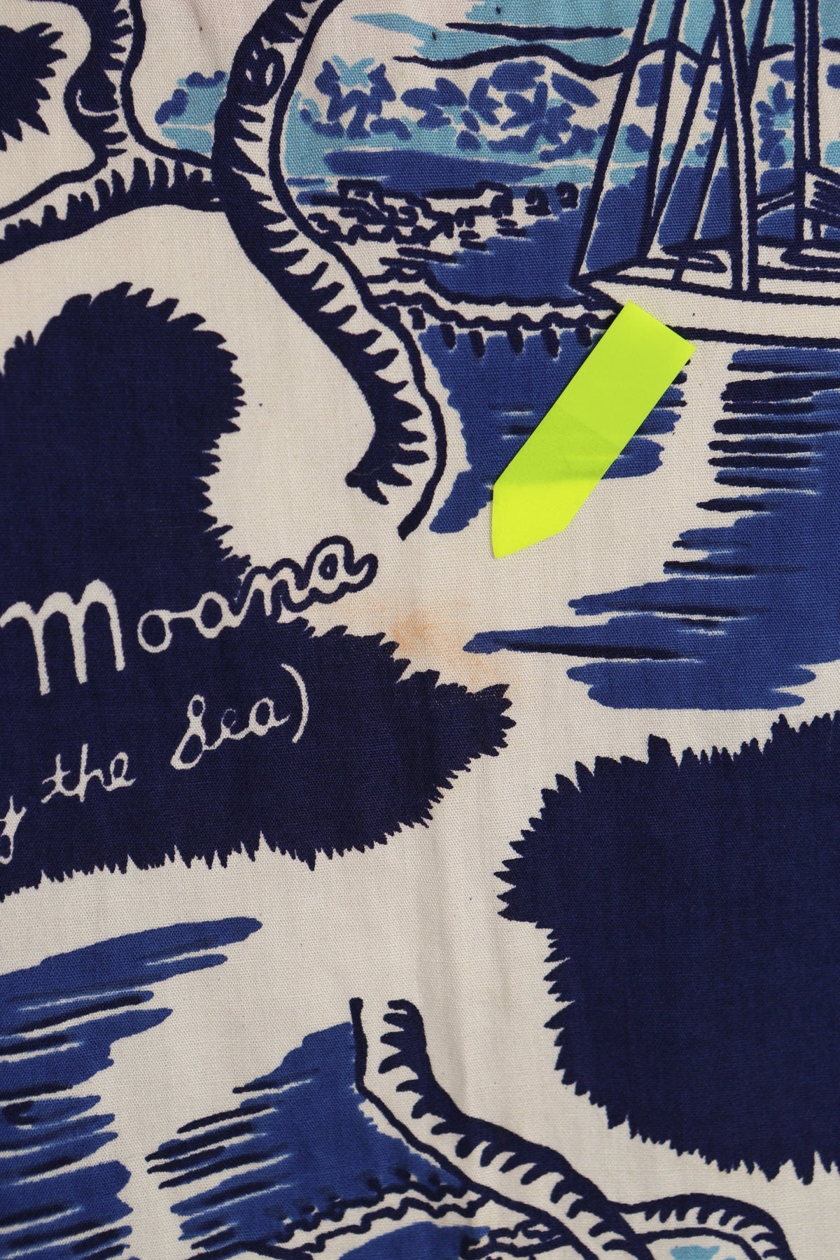 Vintage Women Blue and White Kimono Style Hawaiian 40's - 50's Dress