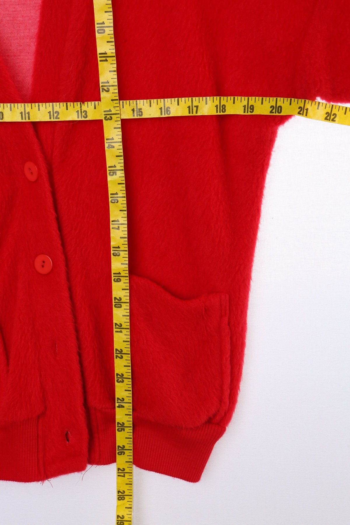 Vintage Women Red Cardigan Sweater