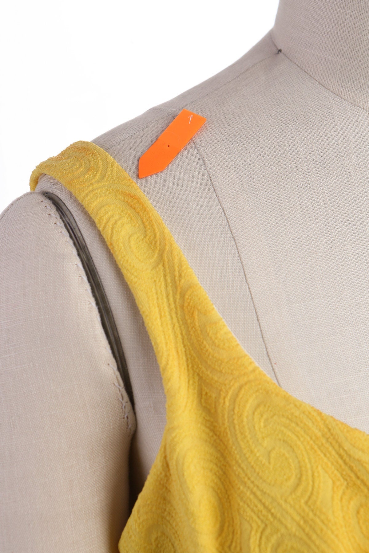 Vintage 70's Women Yellow Swimsuit