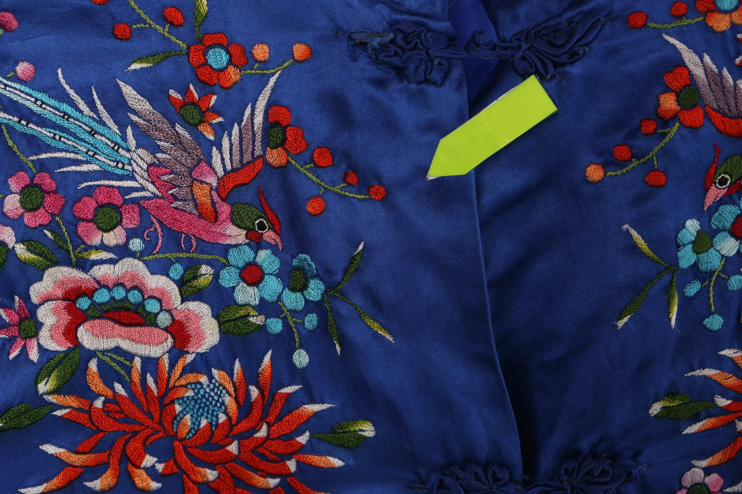 Vintage Blue Cheogsam Embroidered Blouse
