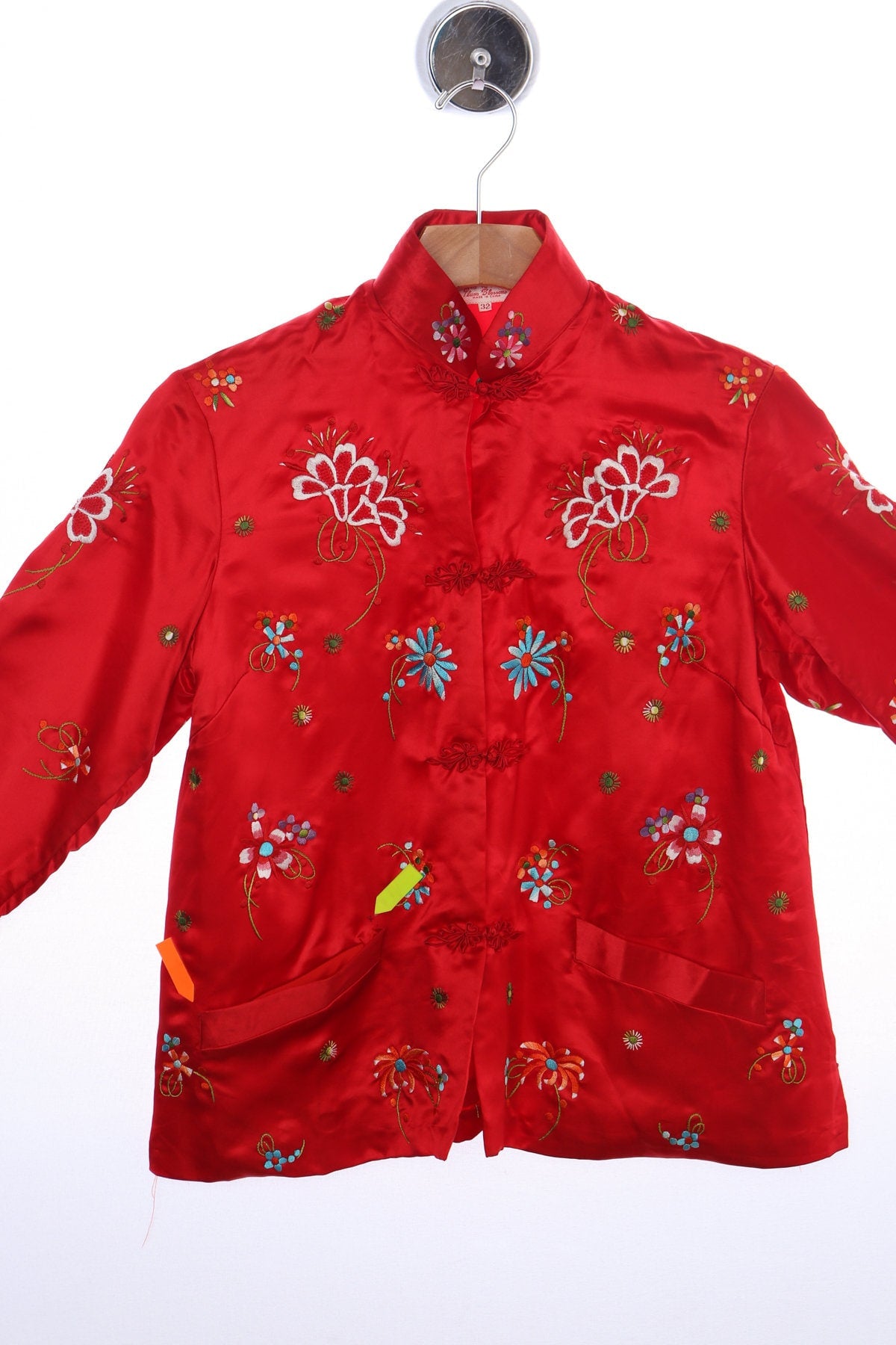 Women Red Cheongsam Chinese Embroidered Jacket