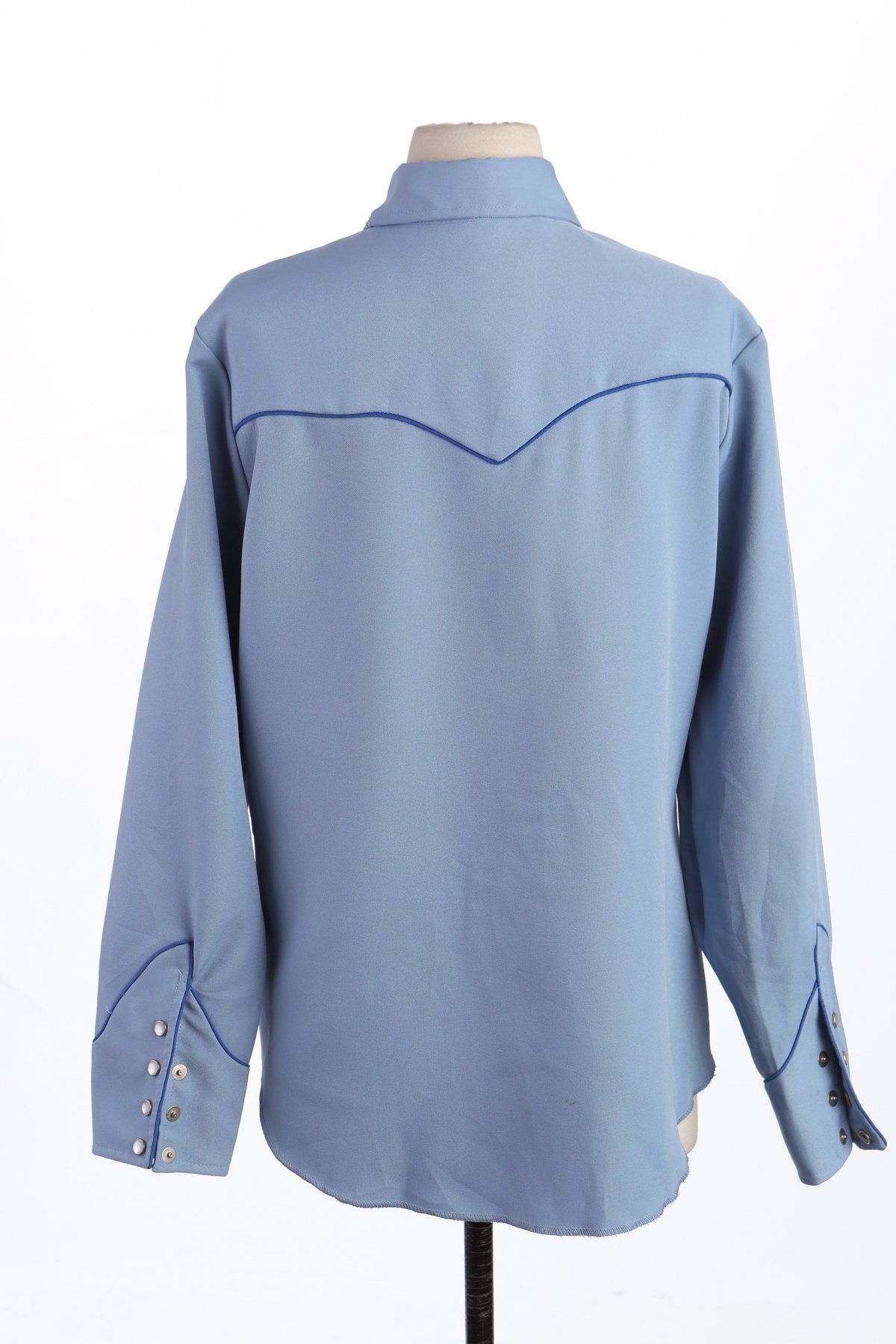 Vintage Men’s Blue Embroidered Western Top