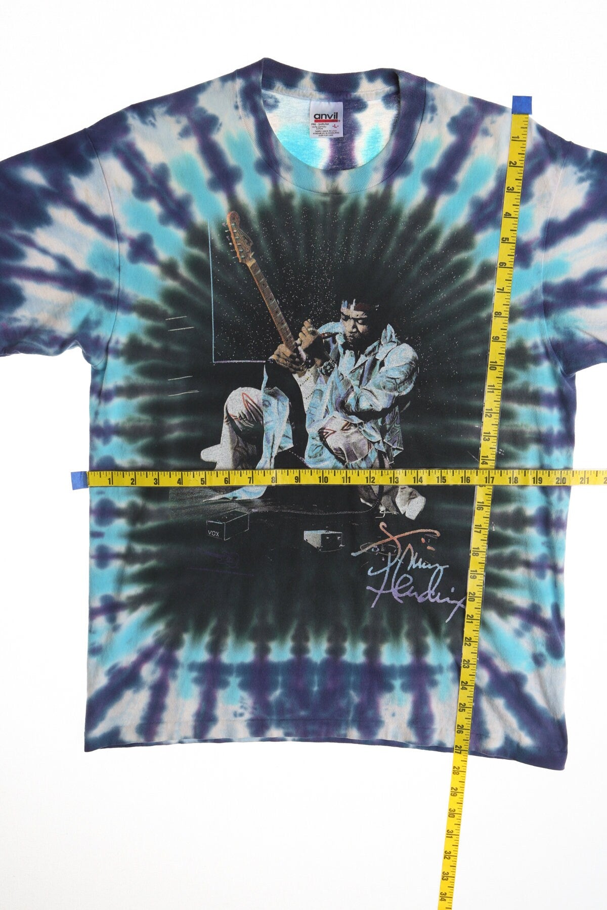 Tie Dye Jimmy Hendrix Rock Foxy Lady Graphic Shirt