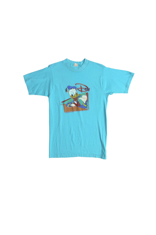 Vintage Blue T-shirt With Donald Duck Graphic Print
