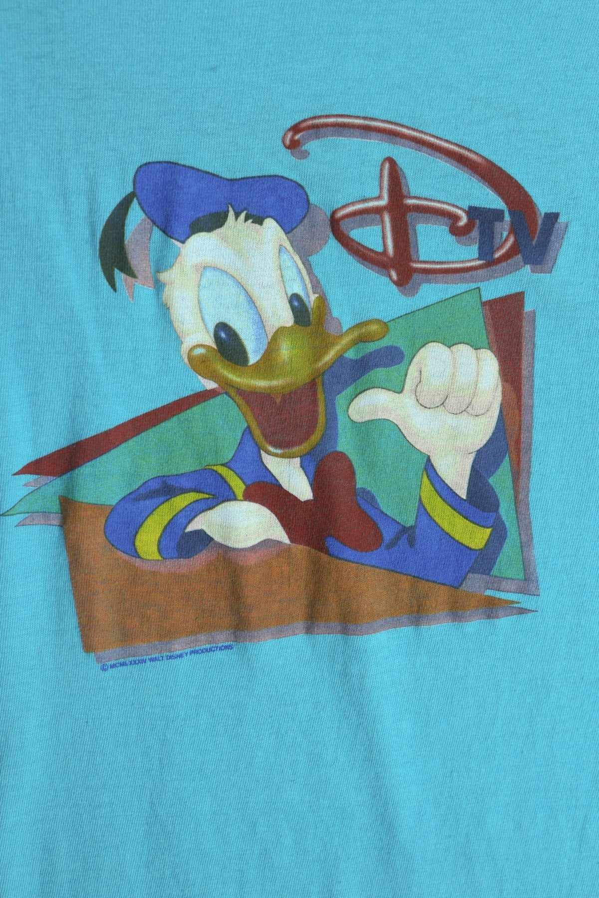 Vintage Blue T-shirt With Donald Duck Graphic Print