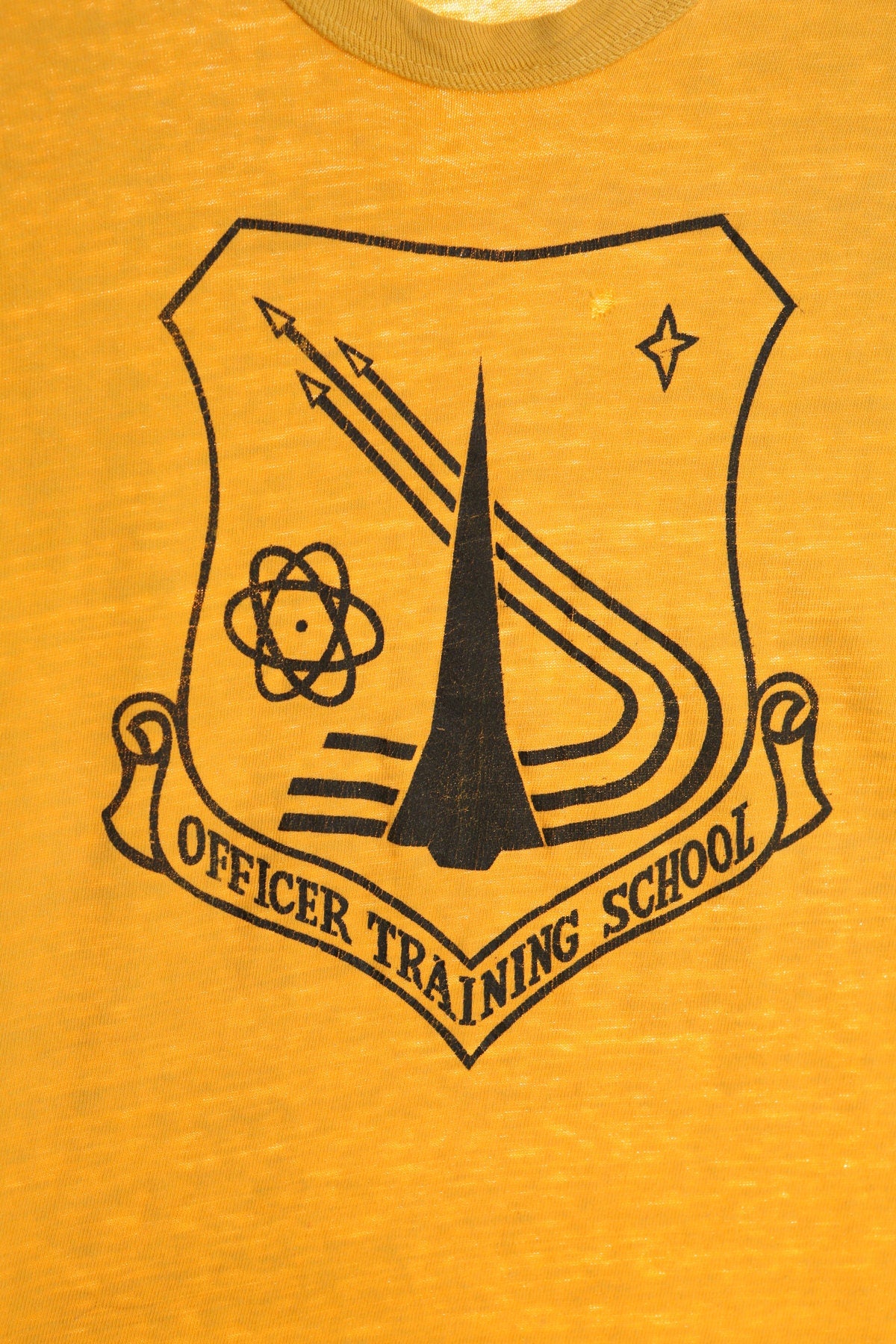 Vintage Military Yellow Graphic Shirt - Officer Training School