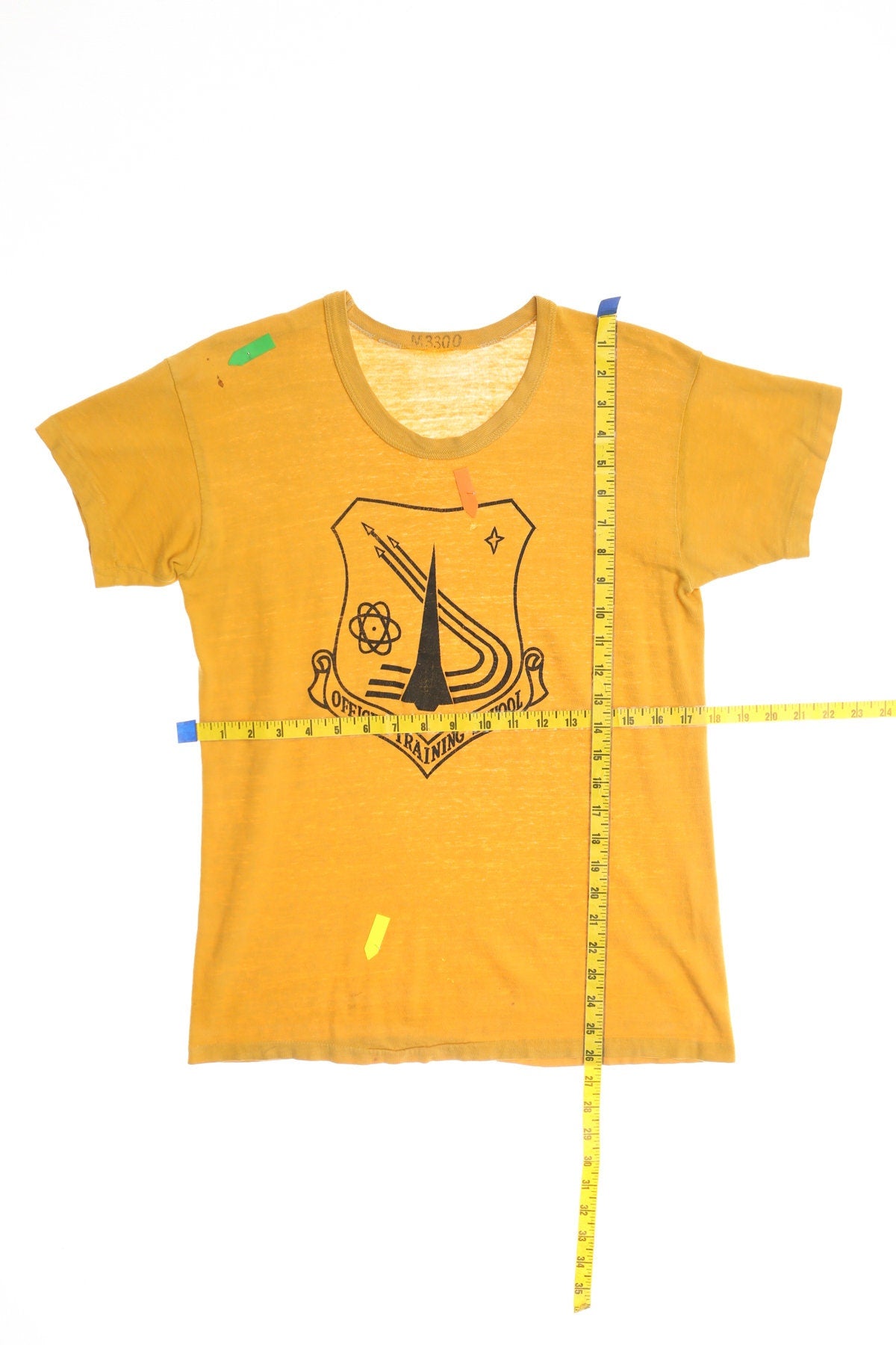 Vintage Military Yellow Graphic Shirt - Officer Training School
