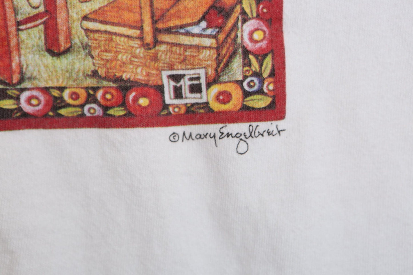 90's Art White Graphic T-shirt - Tea Time With An Inspirational Saying