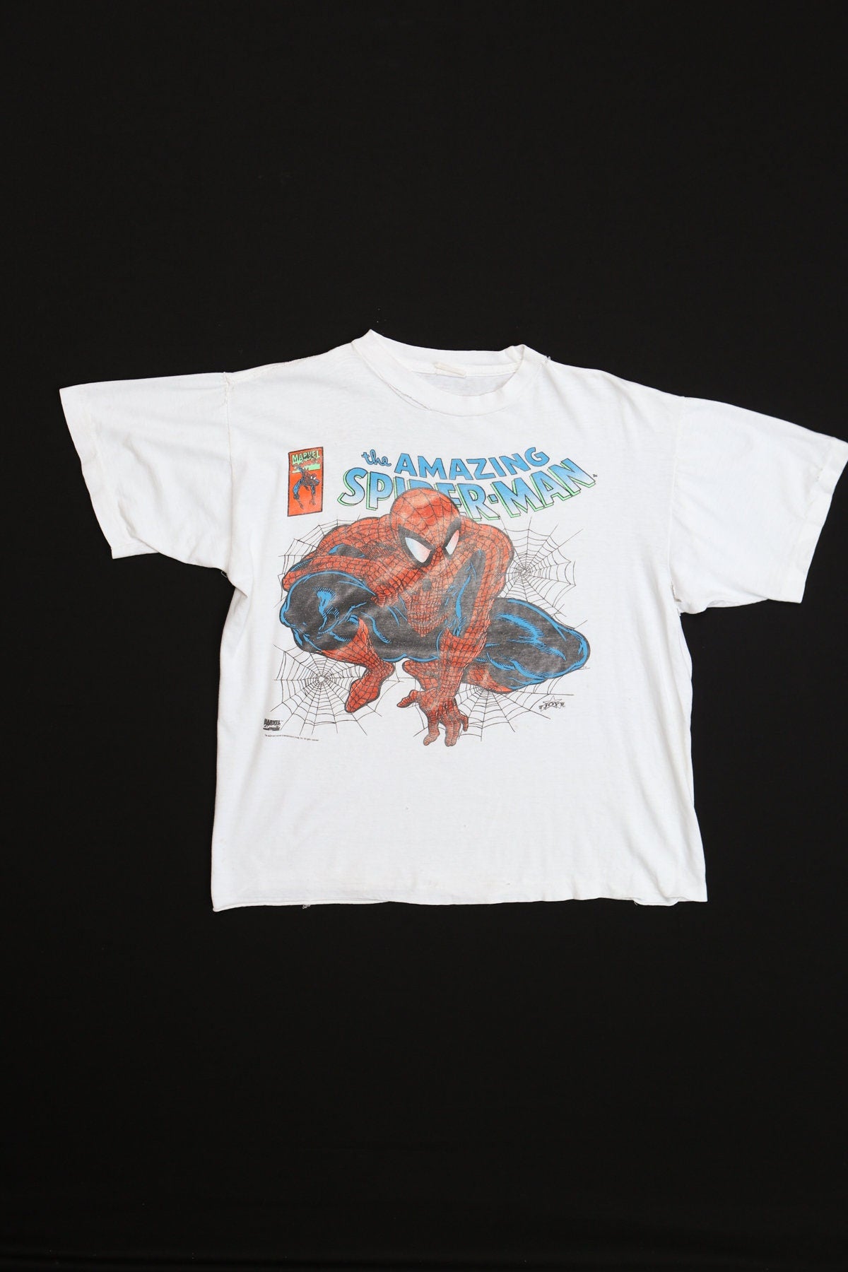 Vintage Comics Spider Man White Graphic T-shirt