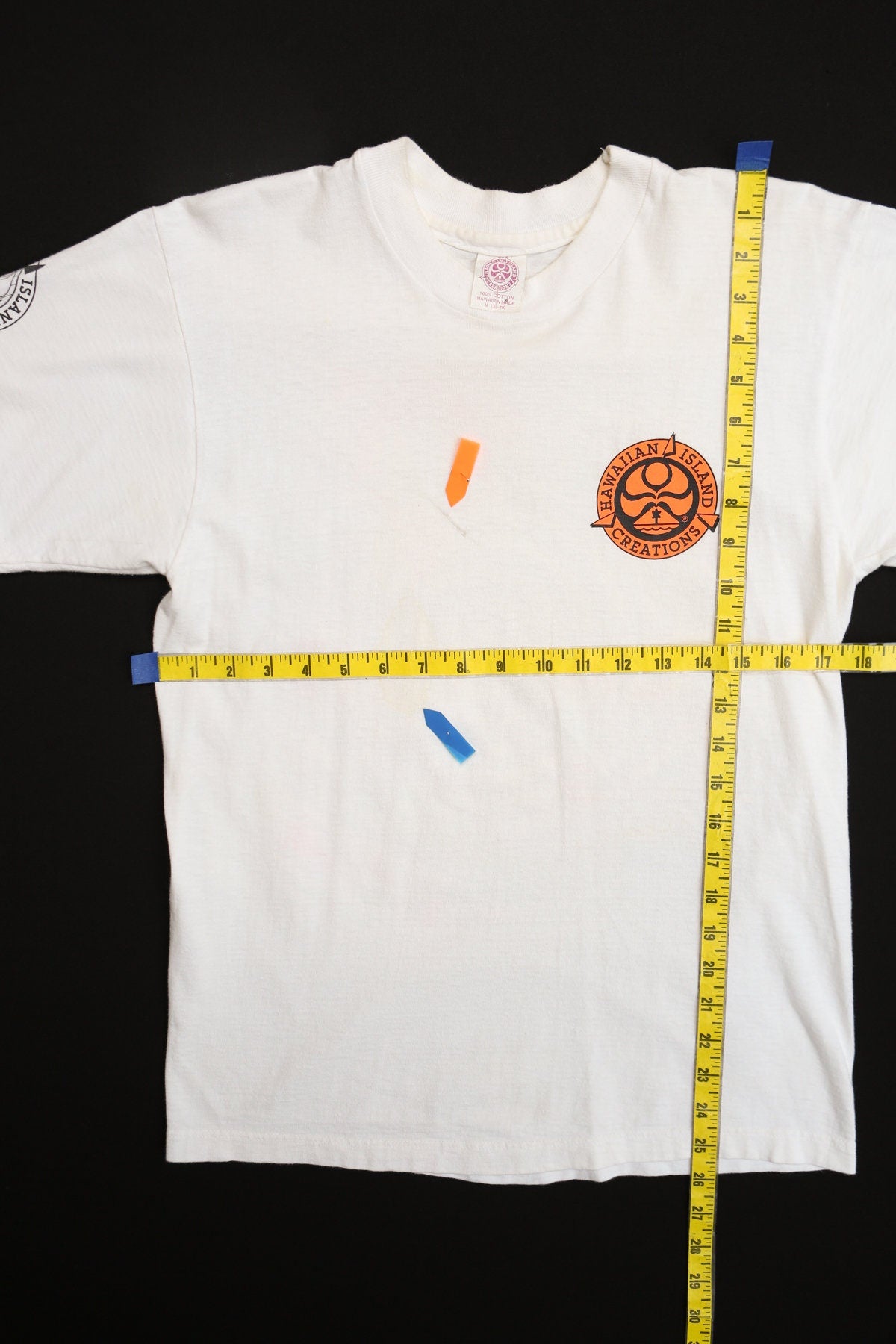 Hawaiian Island Creations White Graphic Shirt - Surfing 90's Print