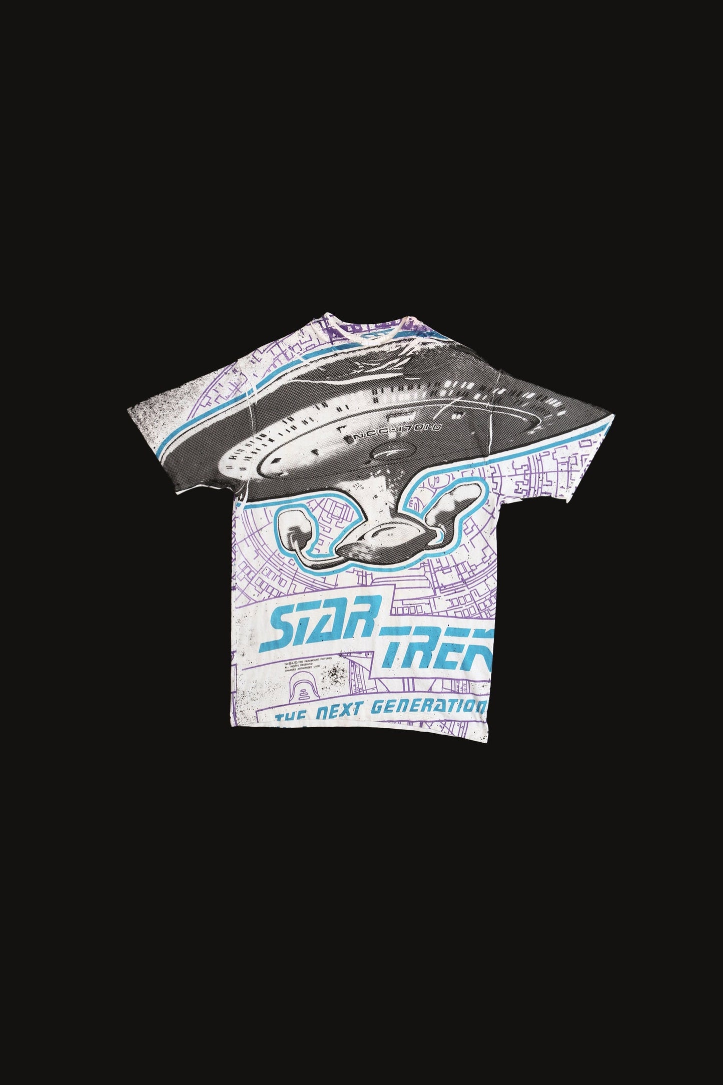 Vintage Spaceship White Graphic Shirt