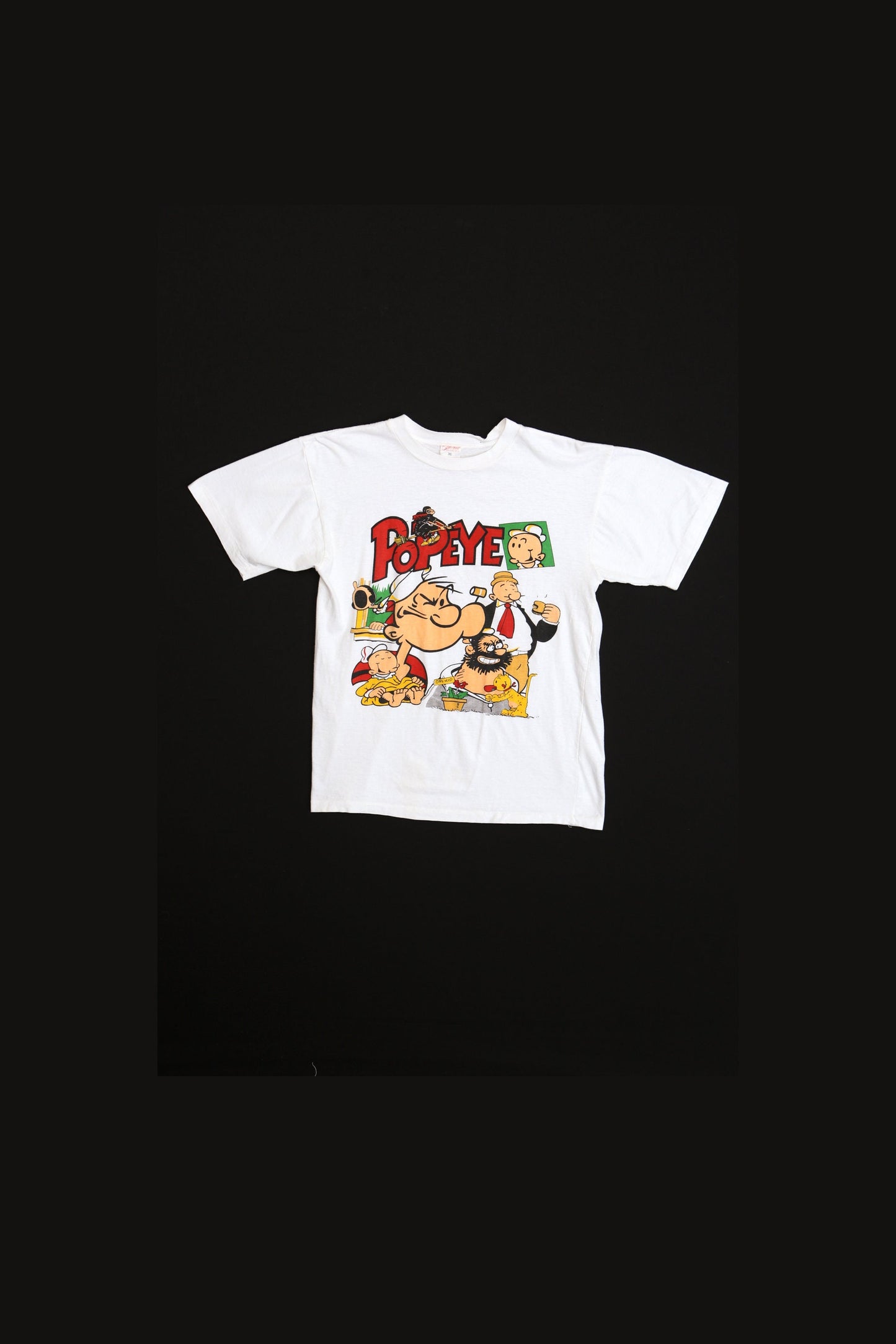 Vintage Popeye White Graphic T-shirt