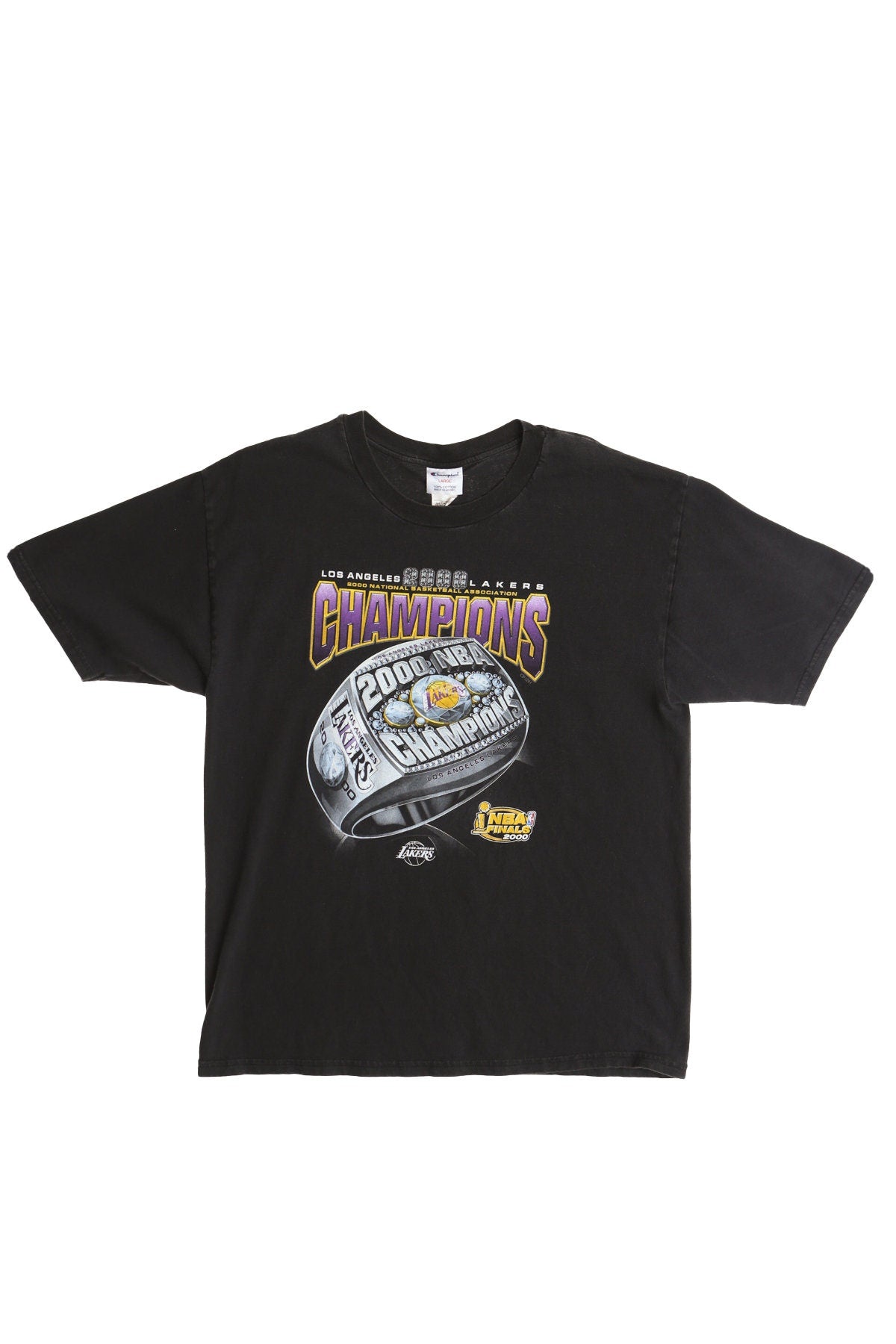 Los Angeles Lakers 2000 NBA Champions Black Graphic Shirt