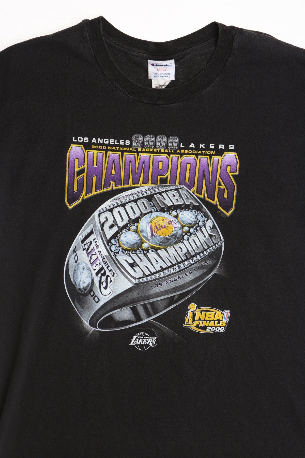 Los Angeles Lakers 2000 NBA Champions Black Graphic Shirt