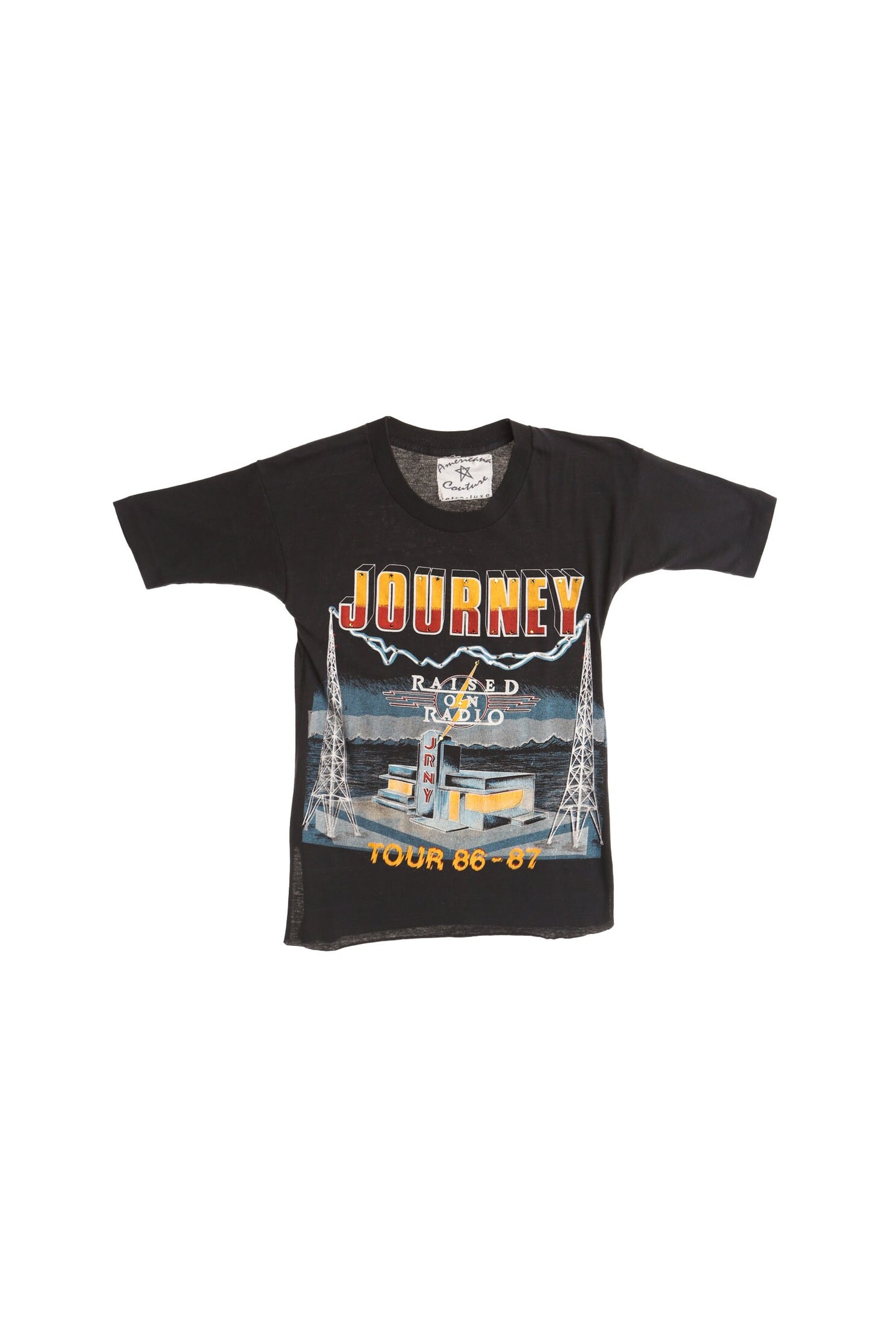 Journey Raised on Radio Tour 86 - 87 Black Shirt