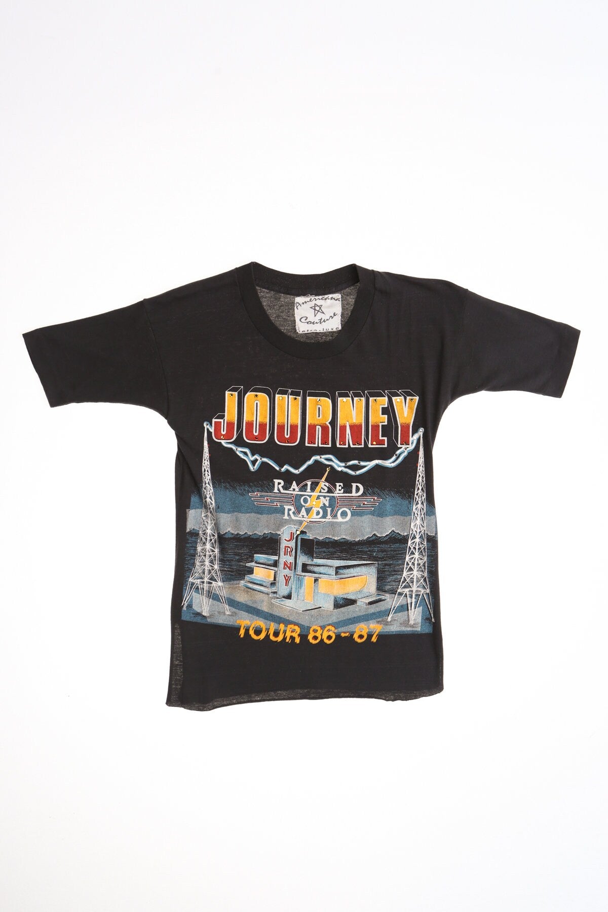 Journey Raised on Radio Tour 86 - 87 Black Shirt