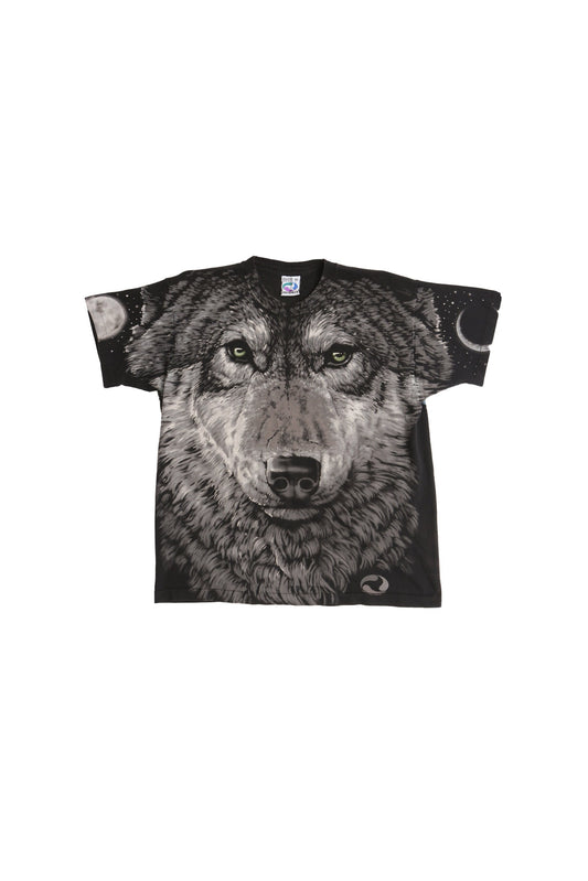 Gray Wolf Black Graphic Shirt Alaska Geography