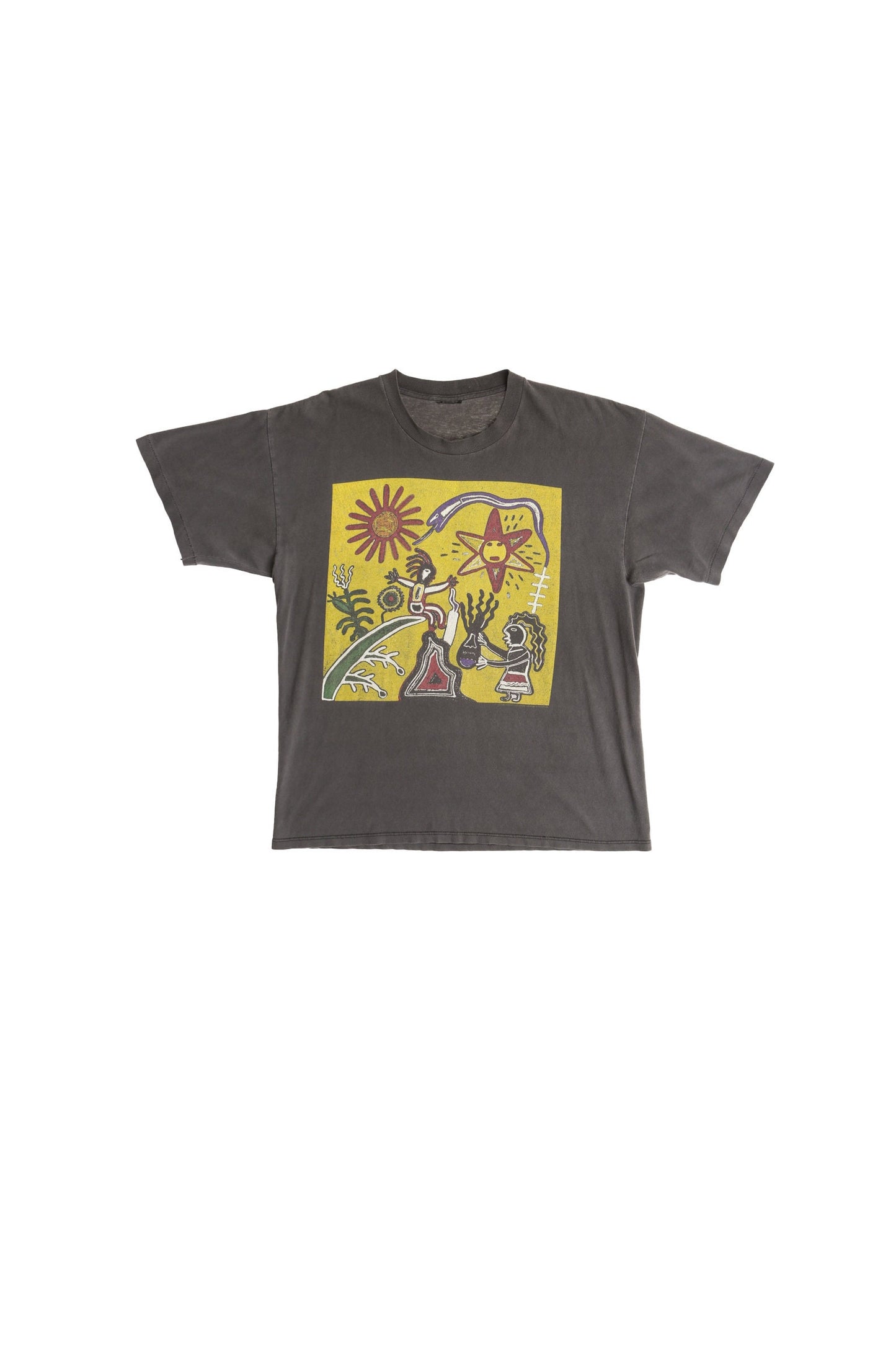 Midnight Oil Earth and Sun and Moon Black Graphic Shirt