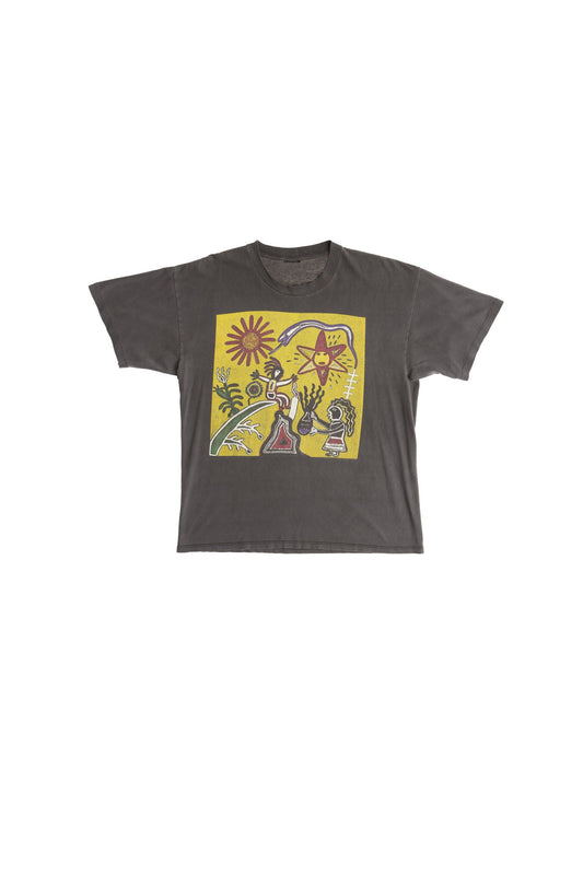 Midnight Oil Earth and Sun and Moon Black Graphic Shirt