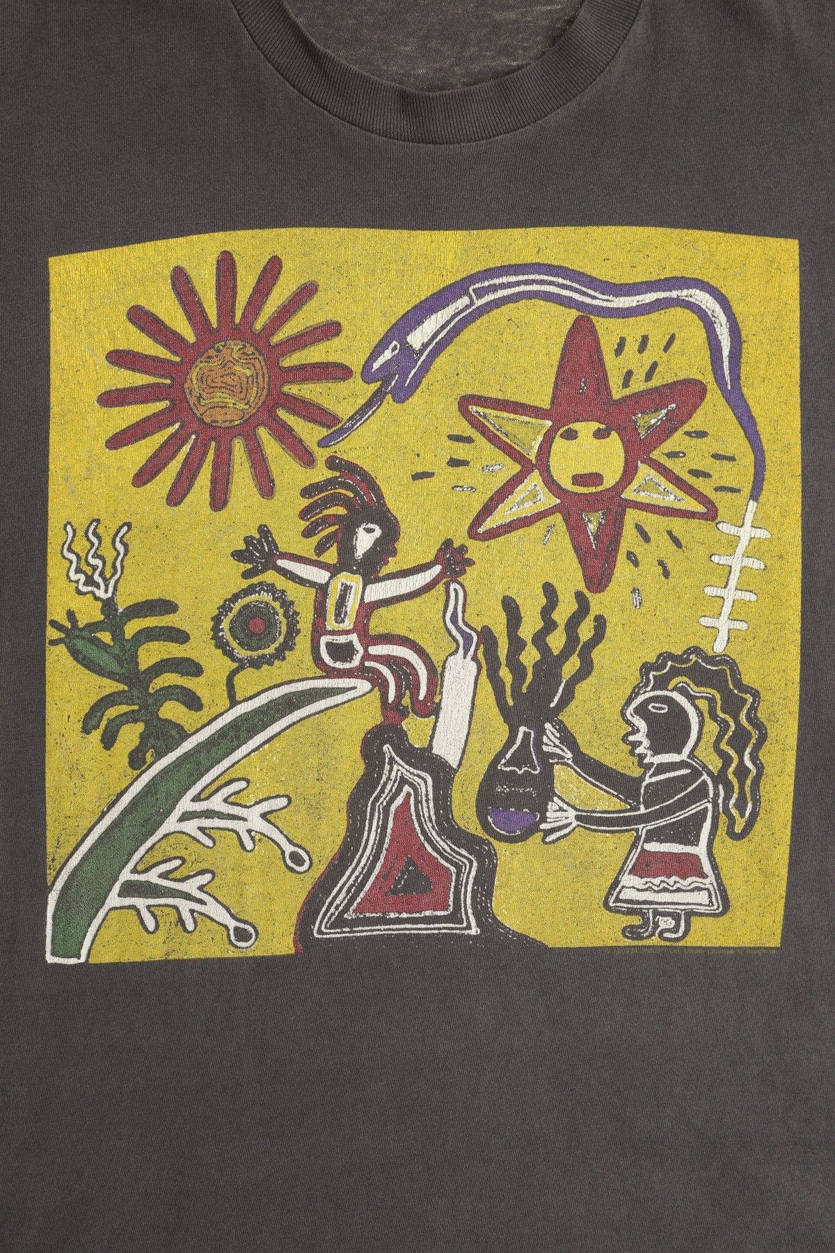 Midnight Oil Earth and Sun and Moon Black Graphic Shirt