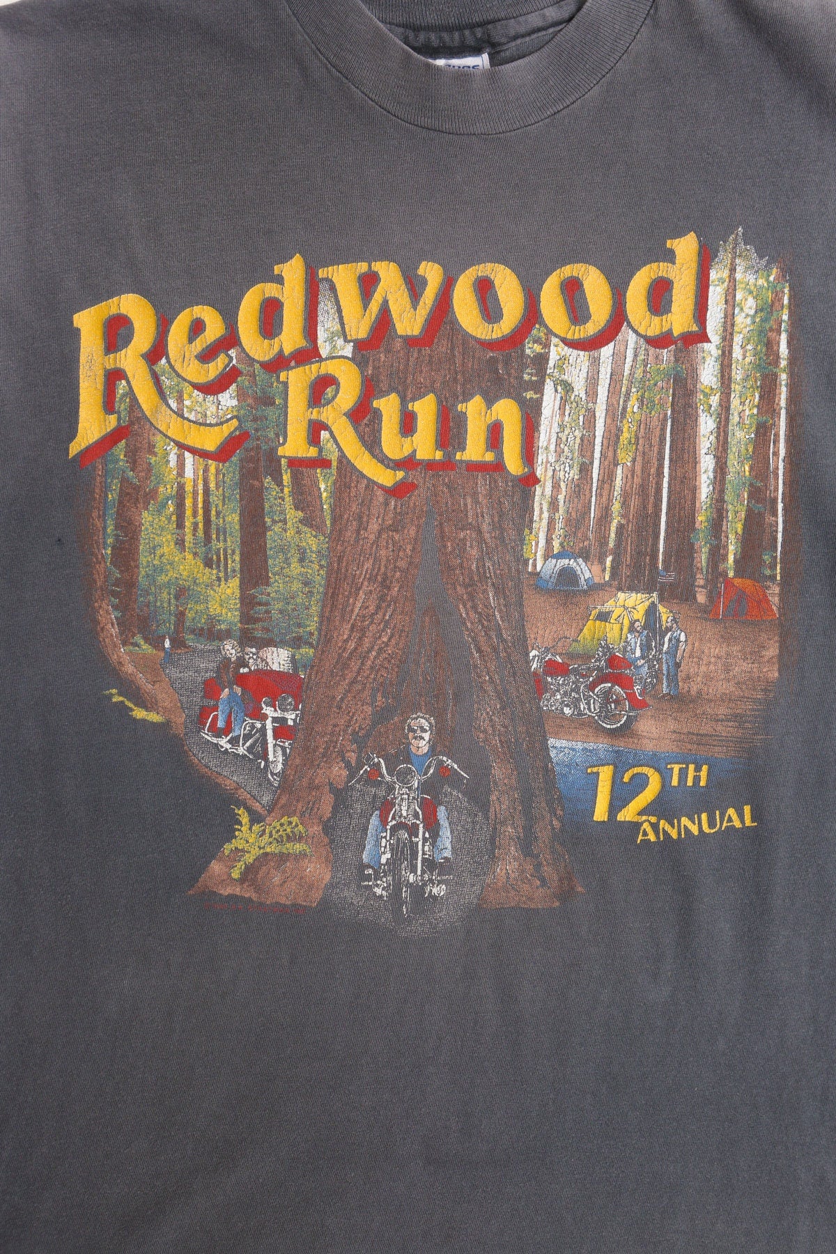 Red Wood Run 12th Annual Biker Harley Davidson Dealer's of Nother california Shirt