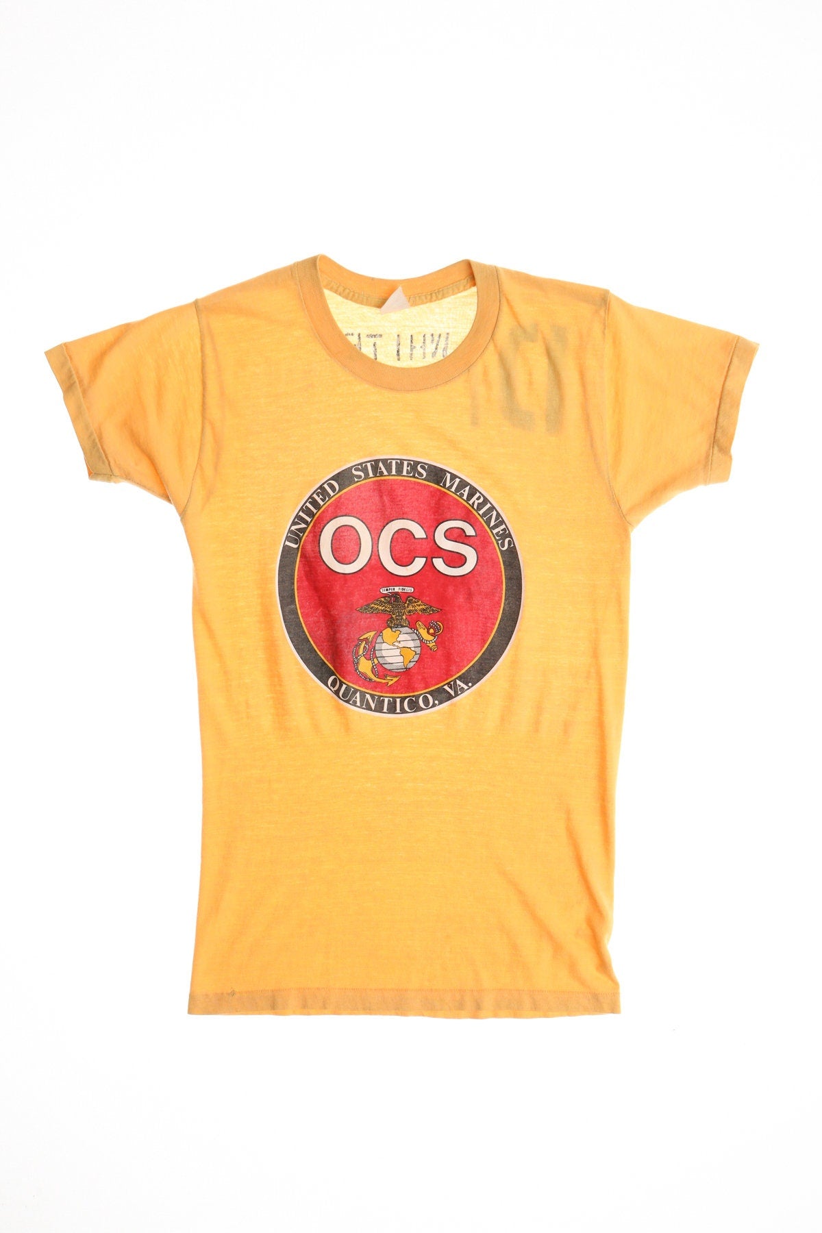 Vintage Military Yellow Graphic T-shirt