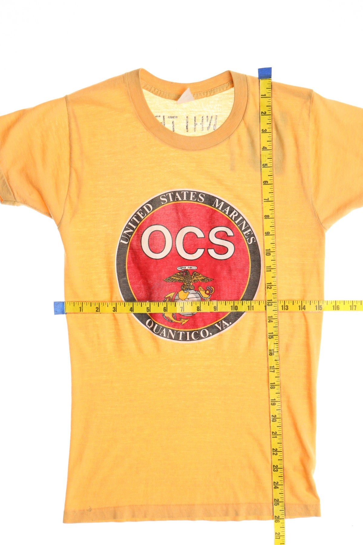 Vintage Military Yellow Graphic T-shirt