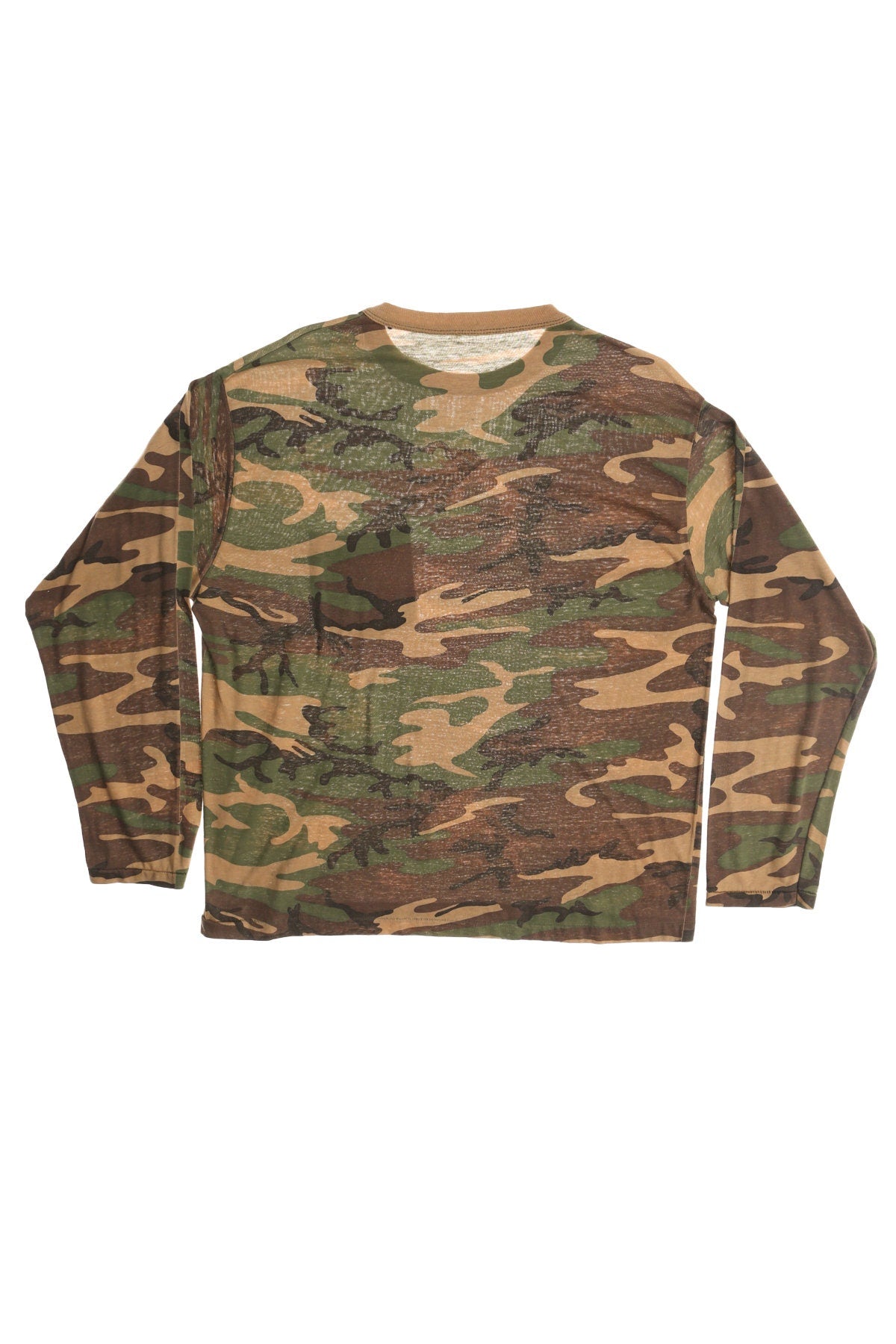 Vintage Long Sleeve Green Camouflage Shirt
