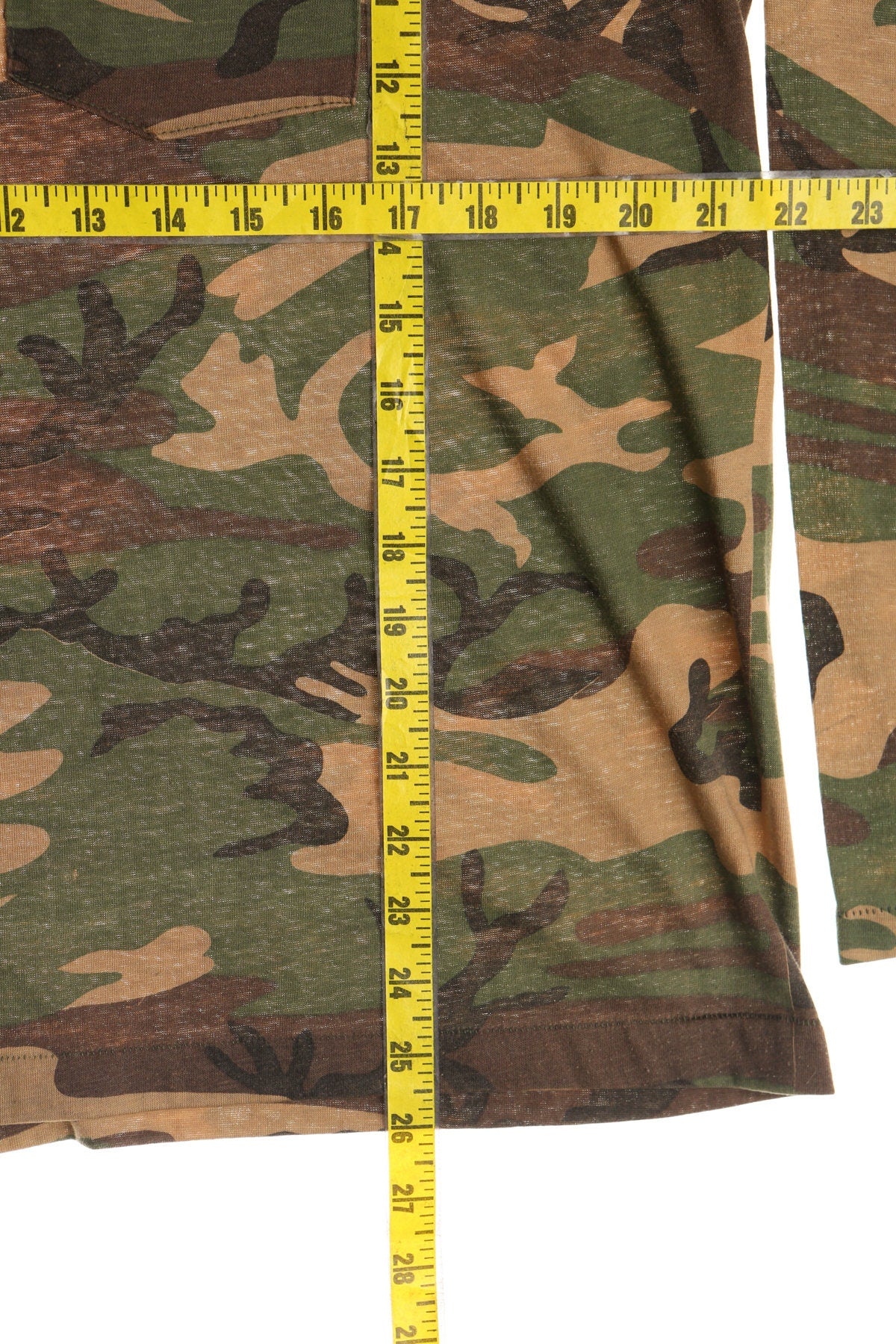 Vintage Long Sleeve Green Camouflage Shirt