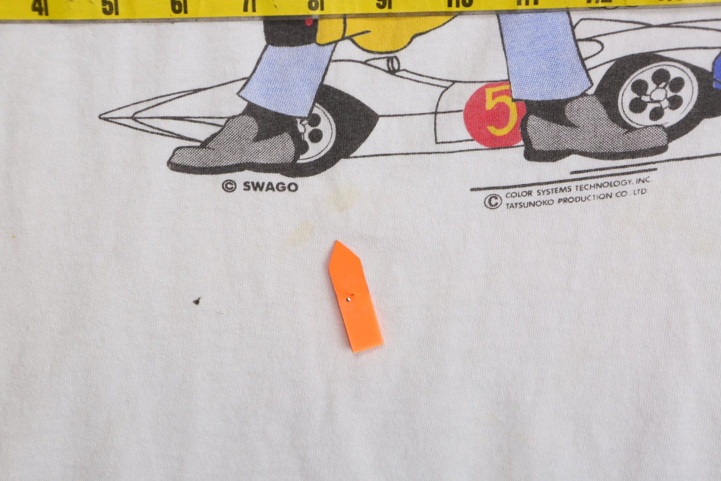 Vintage Speed Racer White Graphic T-shirt