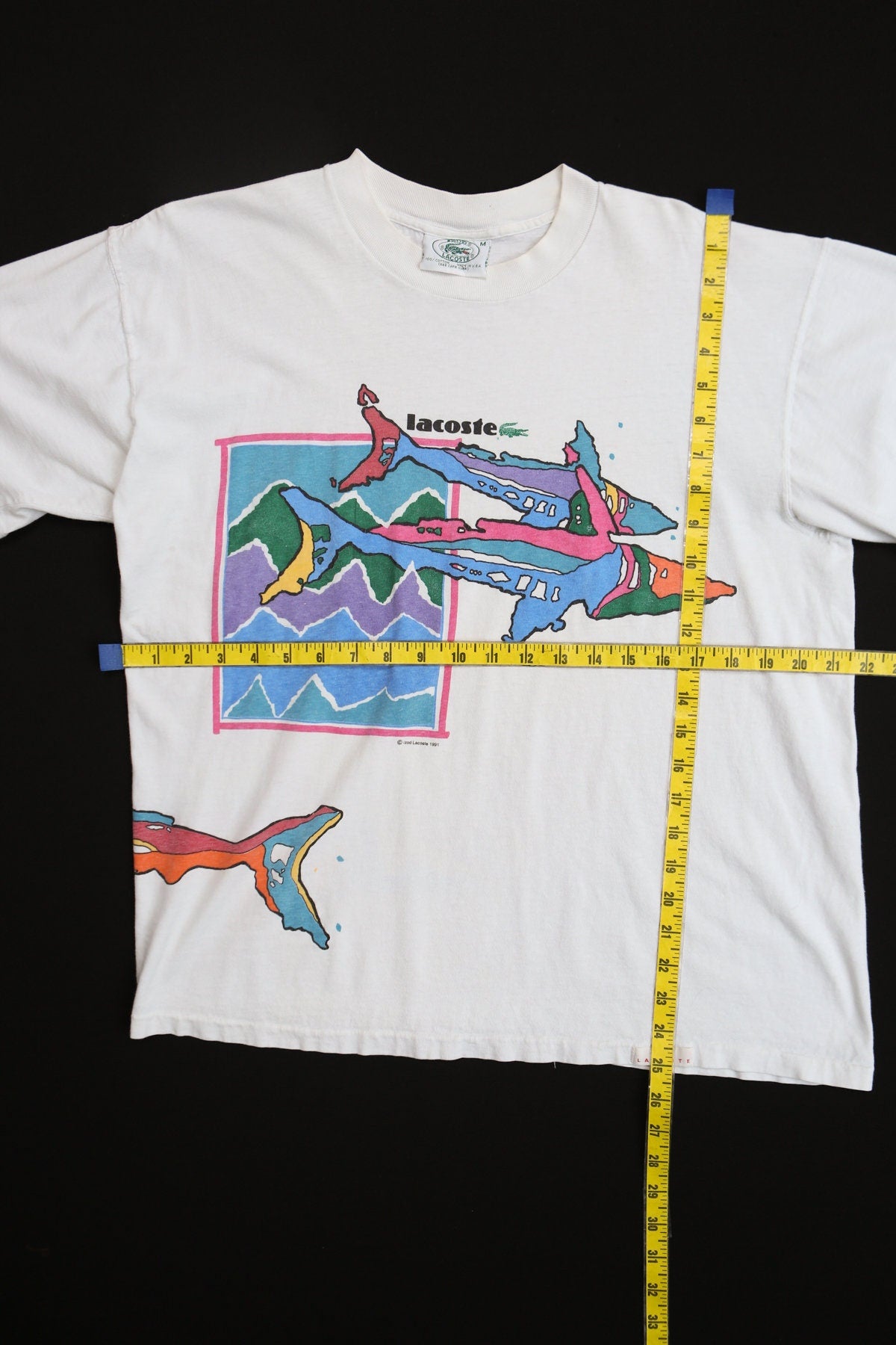 Vintage Sharks White Graphic T-shirt