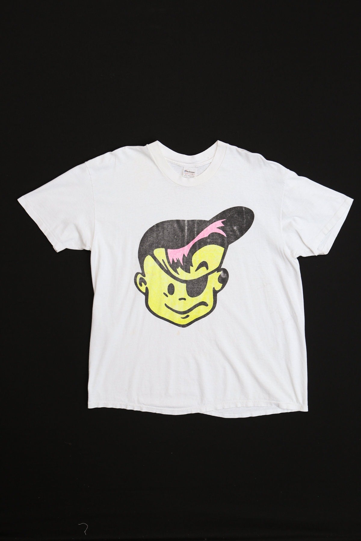 Bubble Gum Beach Gear One eye Patch White Graphic T-shirt