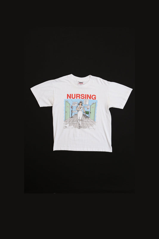 Nursing Vintage Graphic White T-shirt