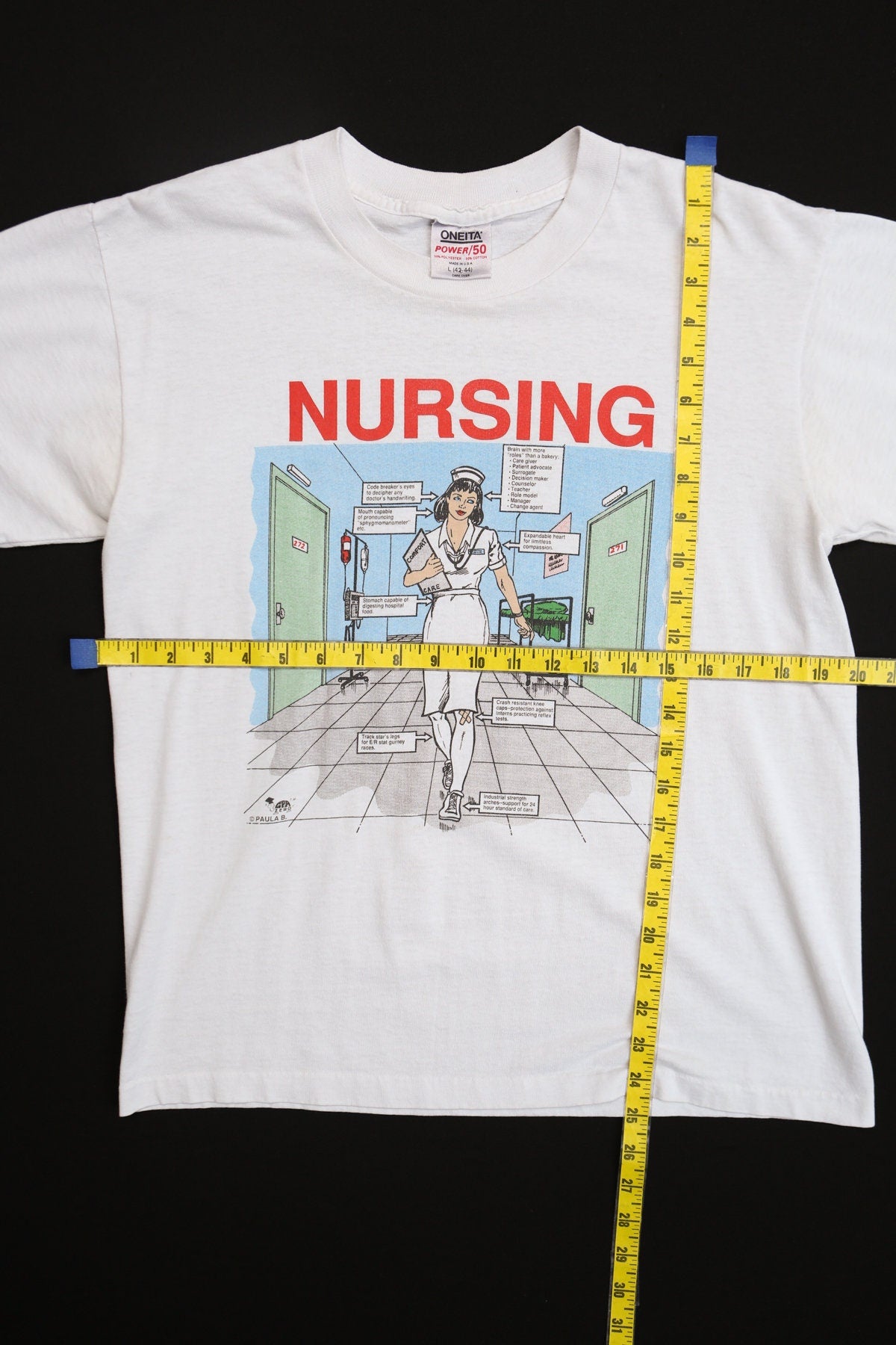 Nursing Vintage Graphic White T-shirt