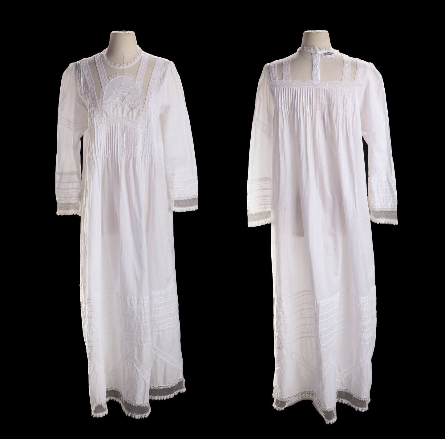 Vintage Women White Nightgown Dress