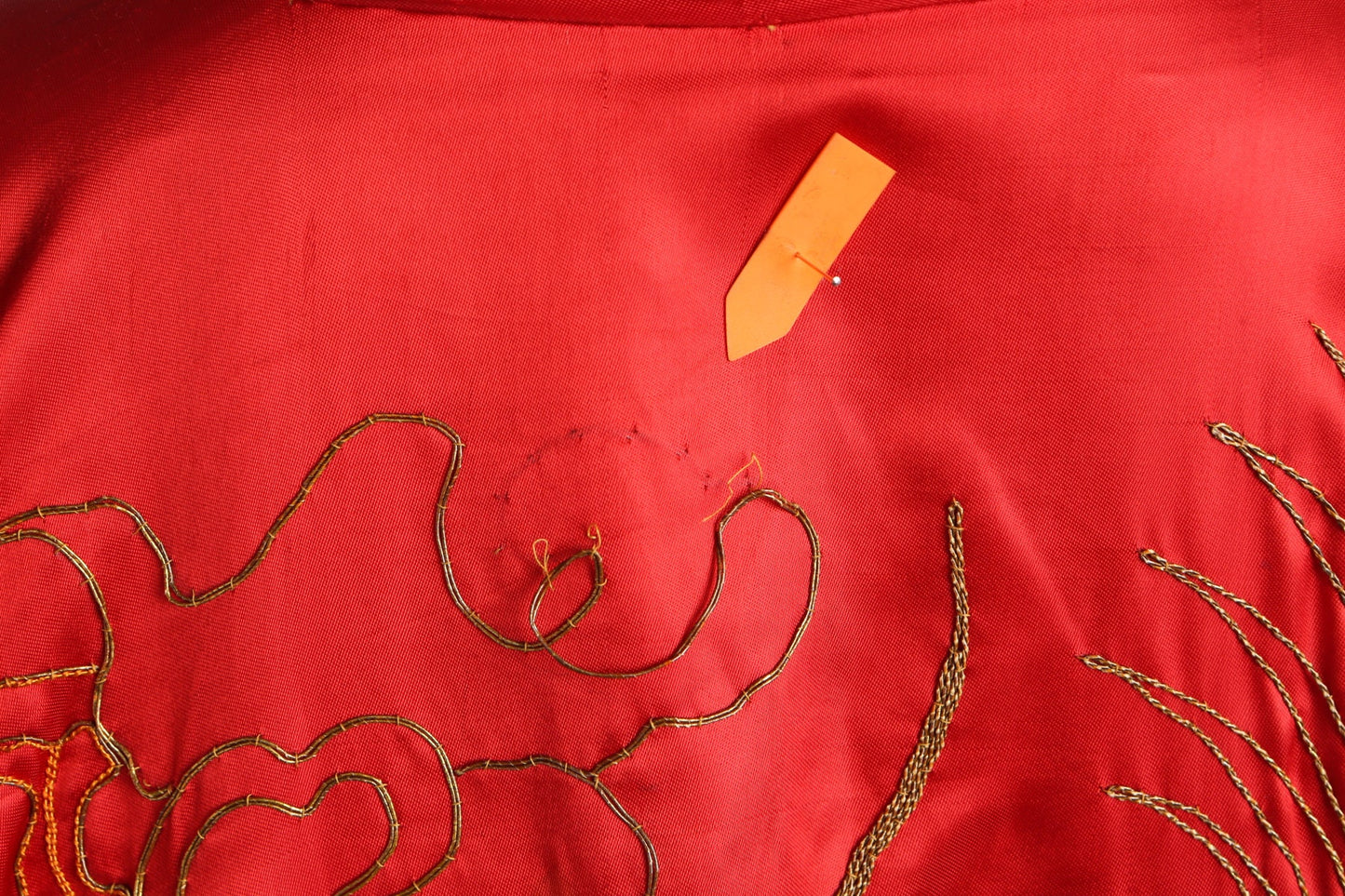 Vintage Red Embroidered Kimono Robe