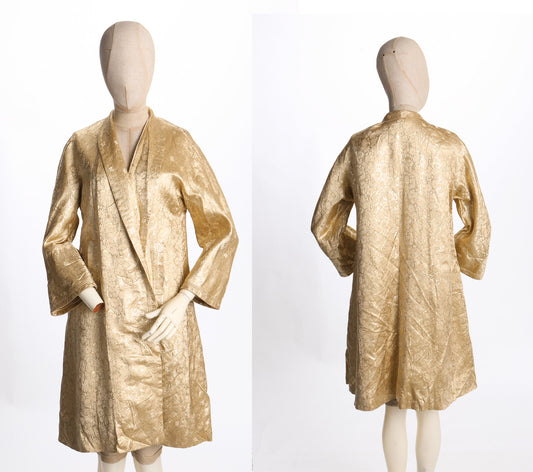 Vintage Golden Baroque Women Winter Coat